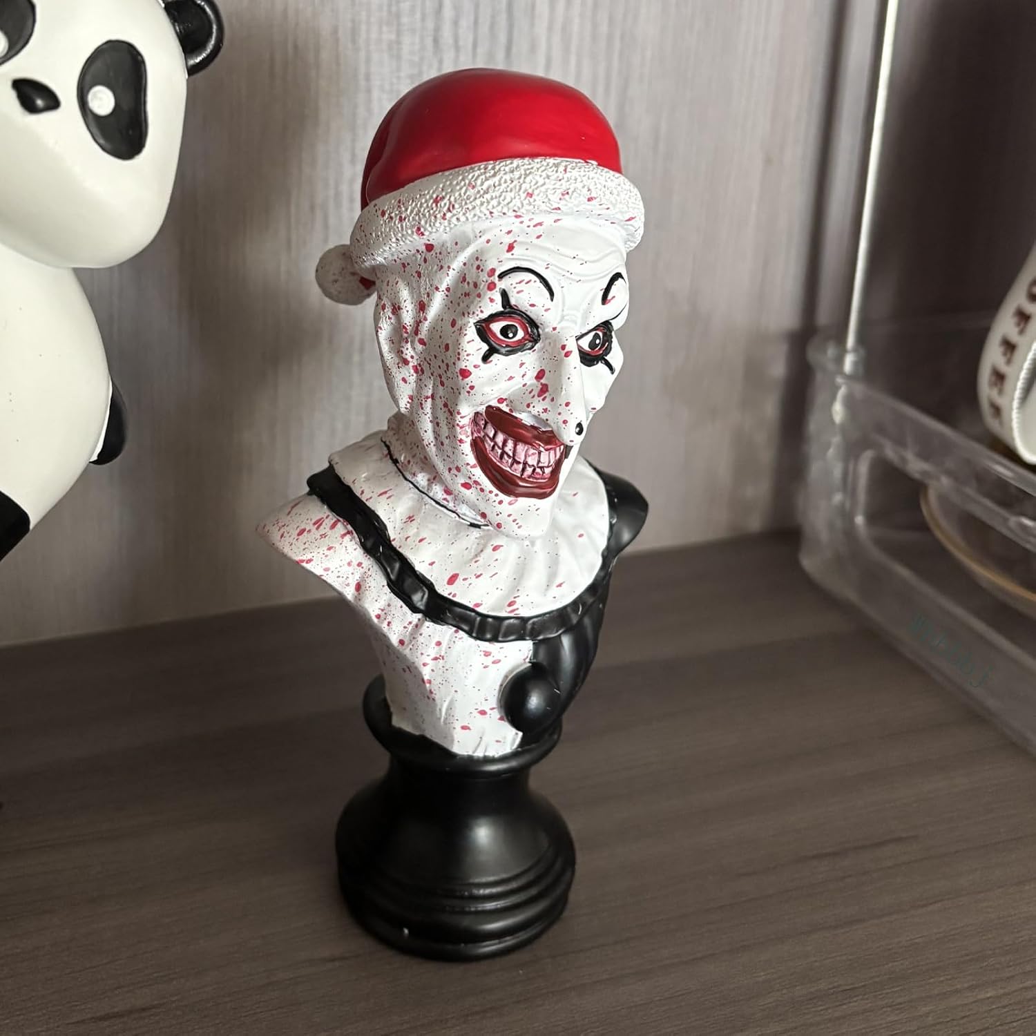 Scary Evil Clown Bust Statue for Home Office Party Decor
