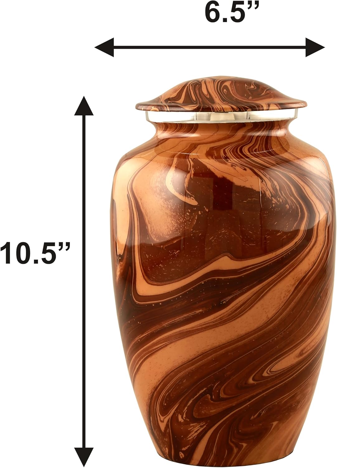 Wood Textured Urn with Velvet Bag 105 Inches