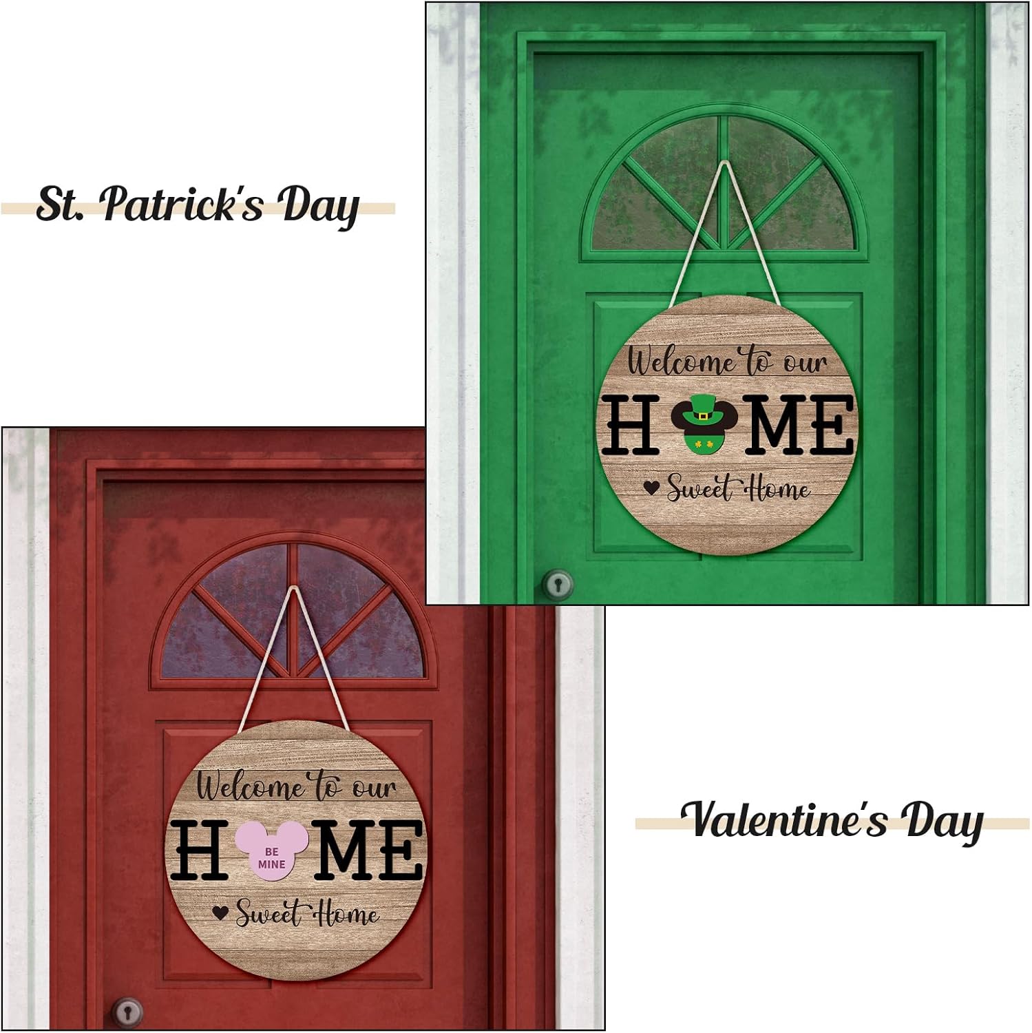 13 Pcs Mouse Welcome Door Sign Set