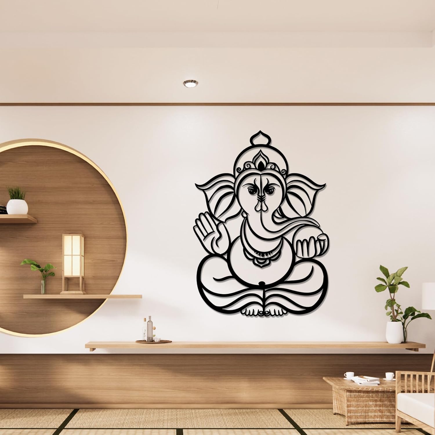 Ganesha Metal Wall Art for Living Room Decor