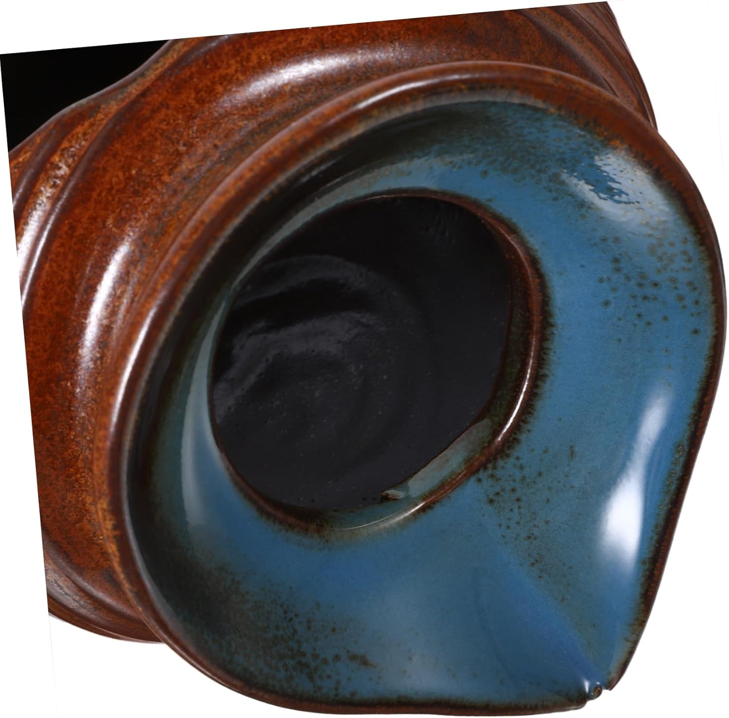 Mobestech Decorative Ceramic Waterfall Jar for Garden and Indoor Fountain