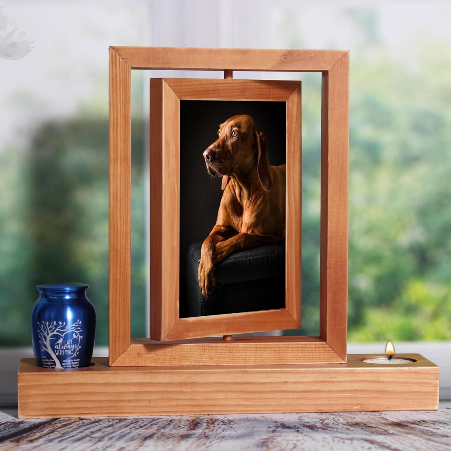 Picture Frame Mini Urn Ashes Memorial with Photo Display Keepsake Urn for Loss of Loved One