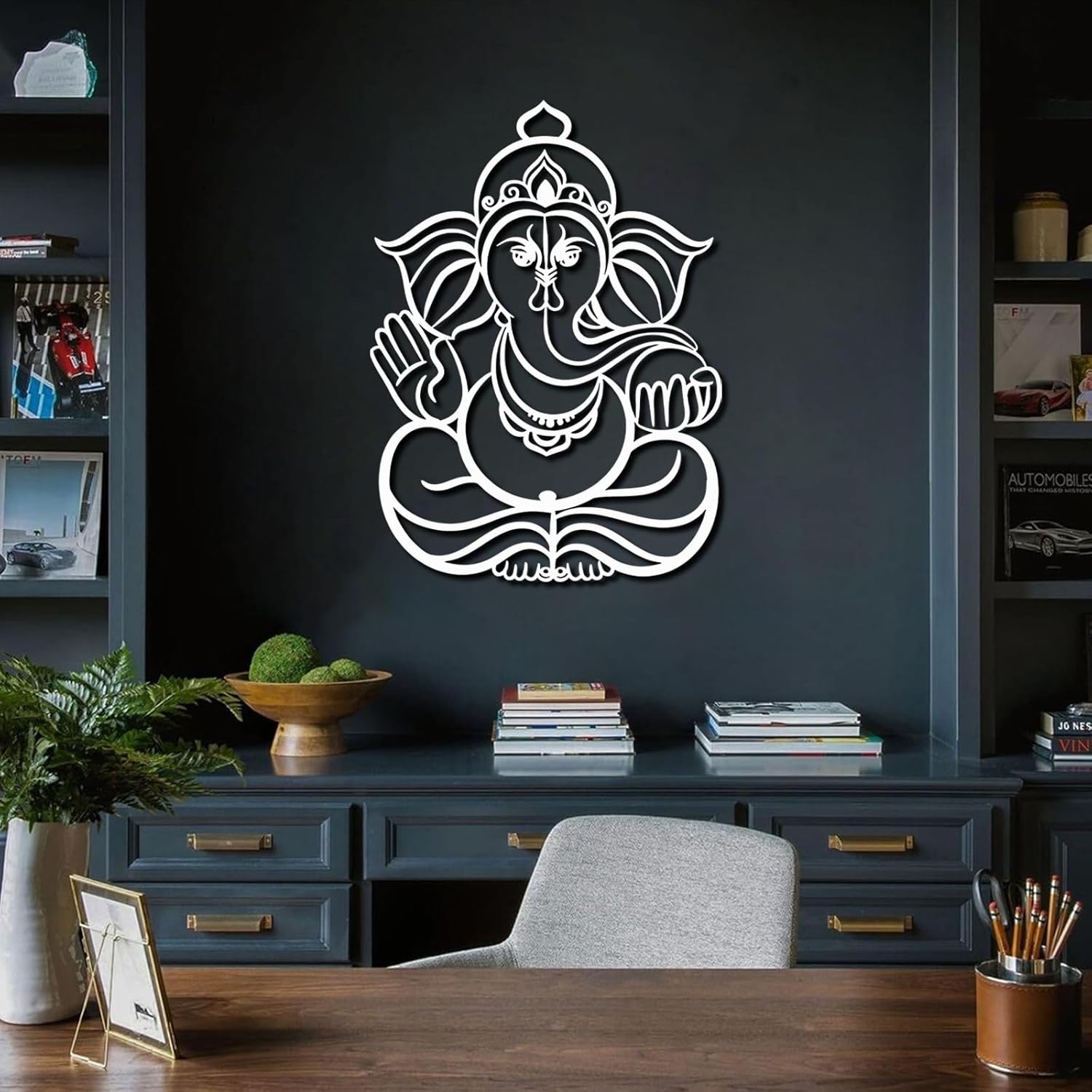 Ganesha Metal Wall Art for Living Room Decor