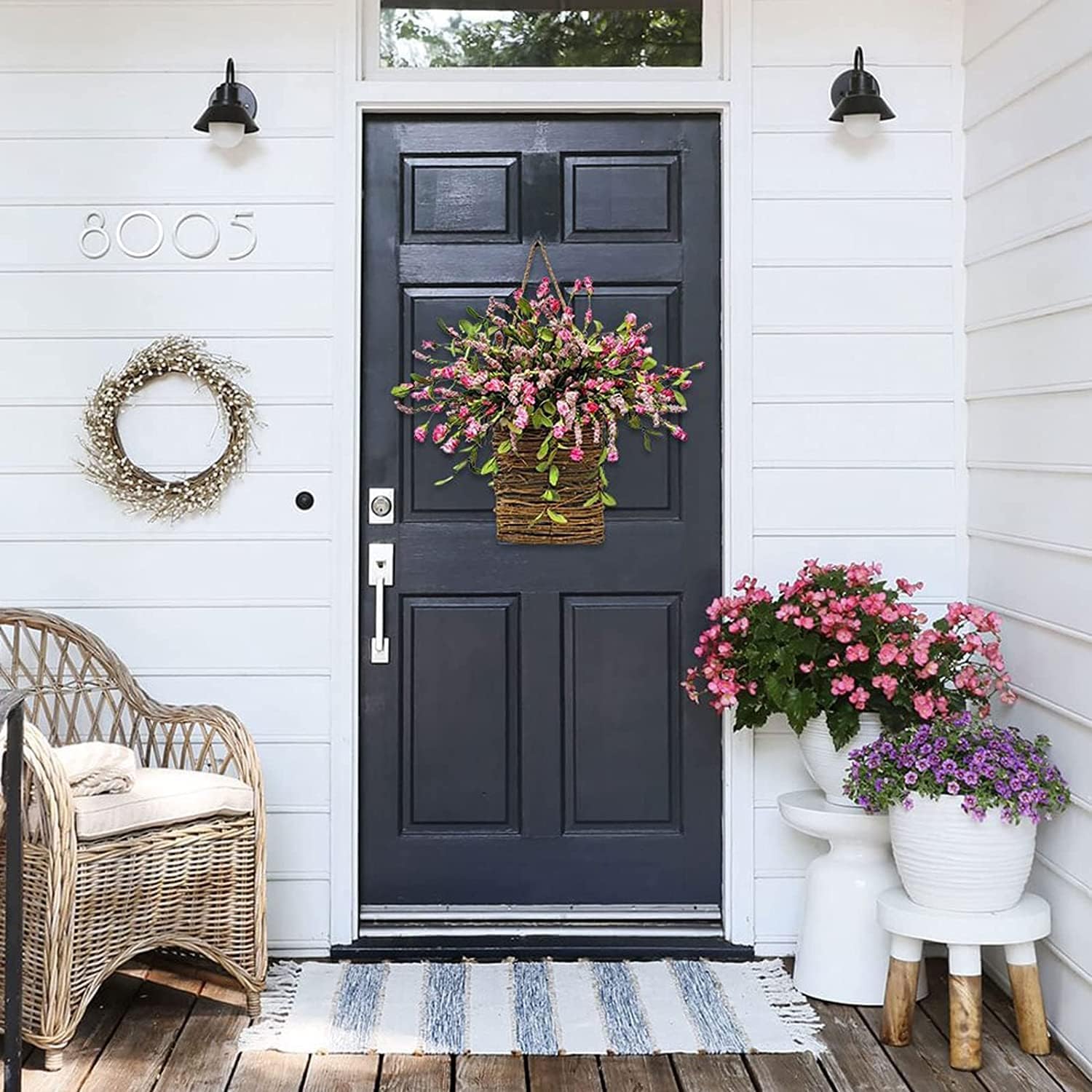 2025 Cream Hydrangea Door Wreath Decor