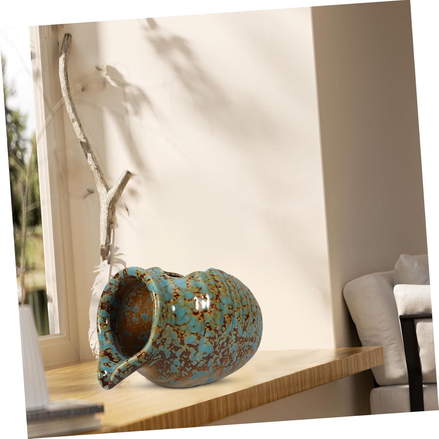 Toyvian Ceramic Waterfall Fountain for Indoor Use