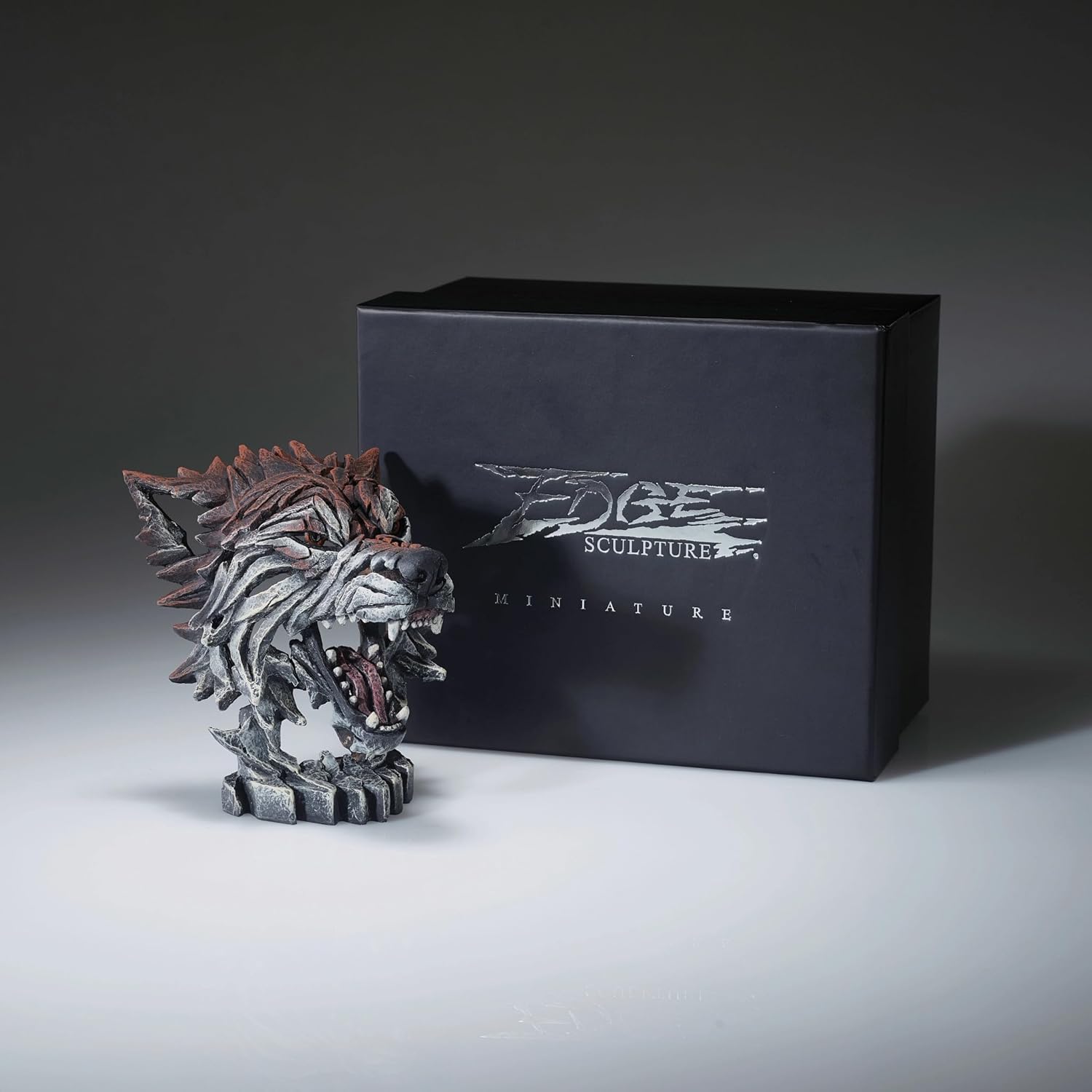 Enesco Edge Sculpture Wolf Baring Teeth Miniature Figurine 492 Inch