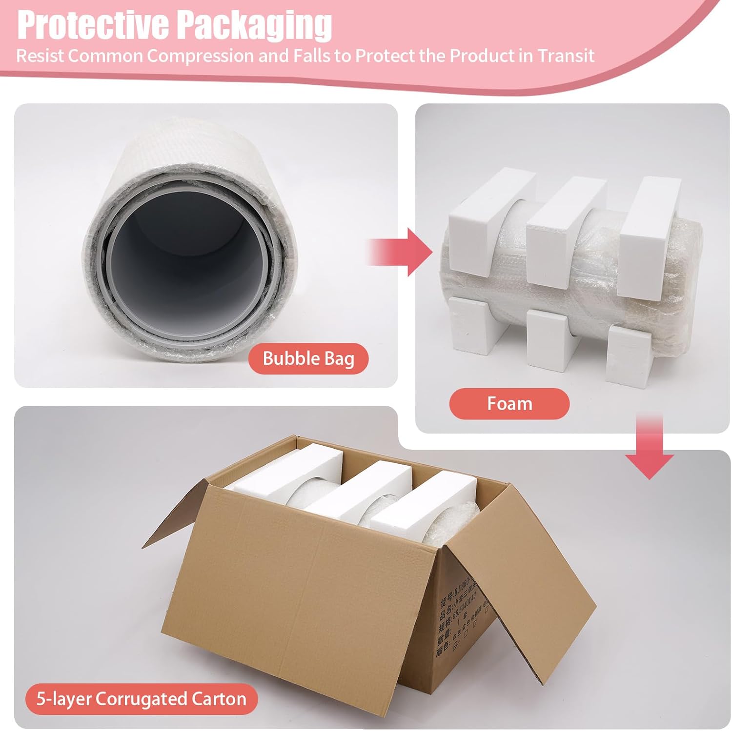 White Cylinder Pedestal Stand for Party 3Pcs Display Plinth