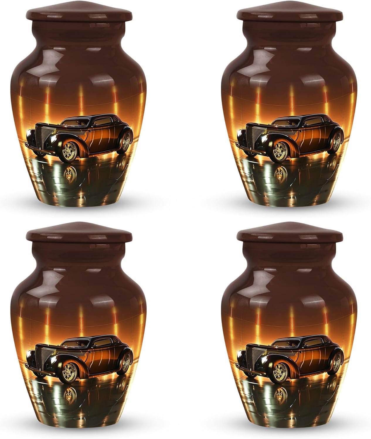 Golden Era Glow Classic Car Adult Urns Keepsake Set 1