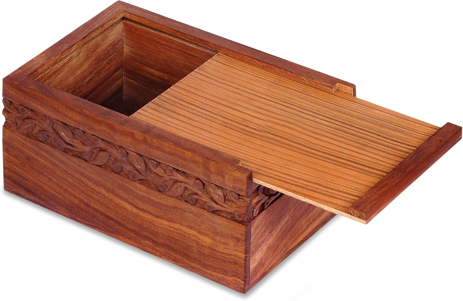 EARTHLY HOME Handmade Wooden Urn Box - Medium Size