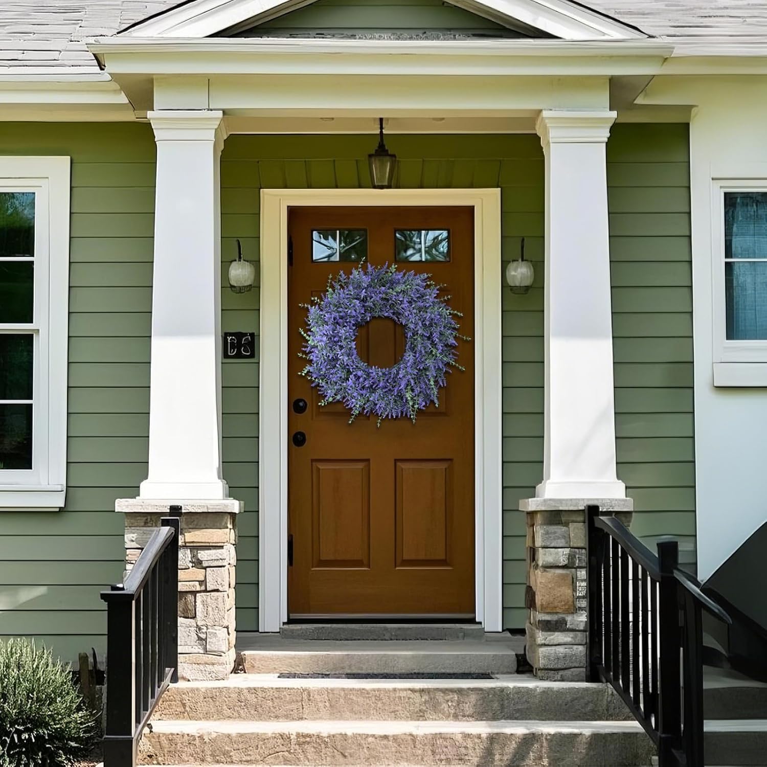 26 Inch Lavender Eucalyptus Wreath for Front Door Decor