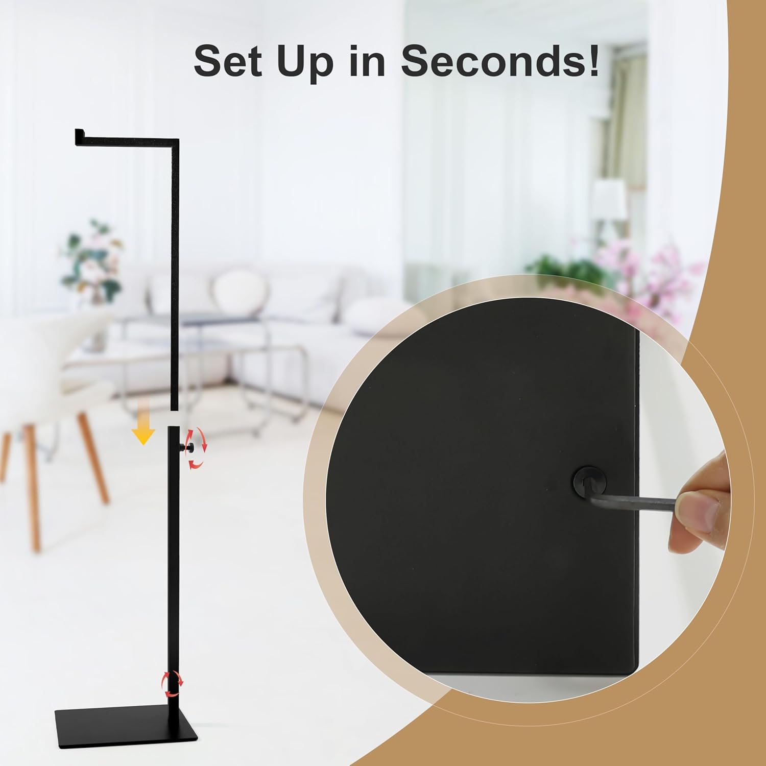 Adjustable Height Metal Jewelry Display Stand 2 Pack