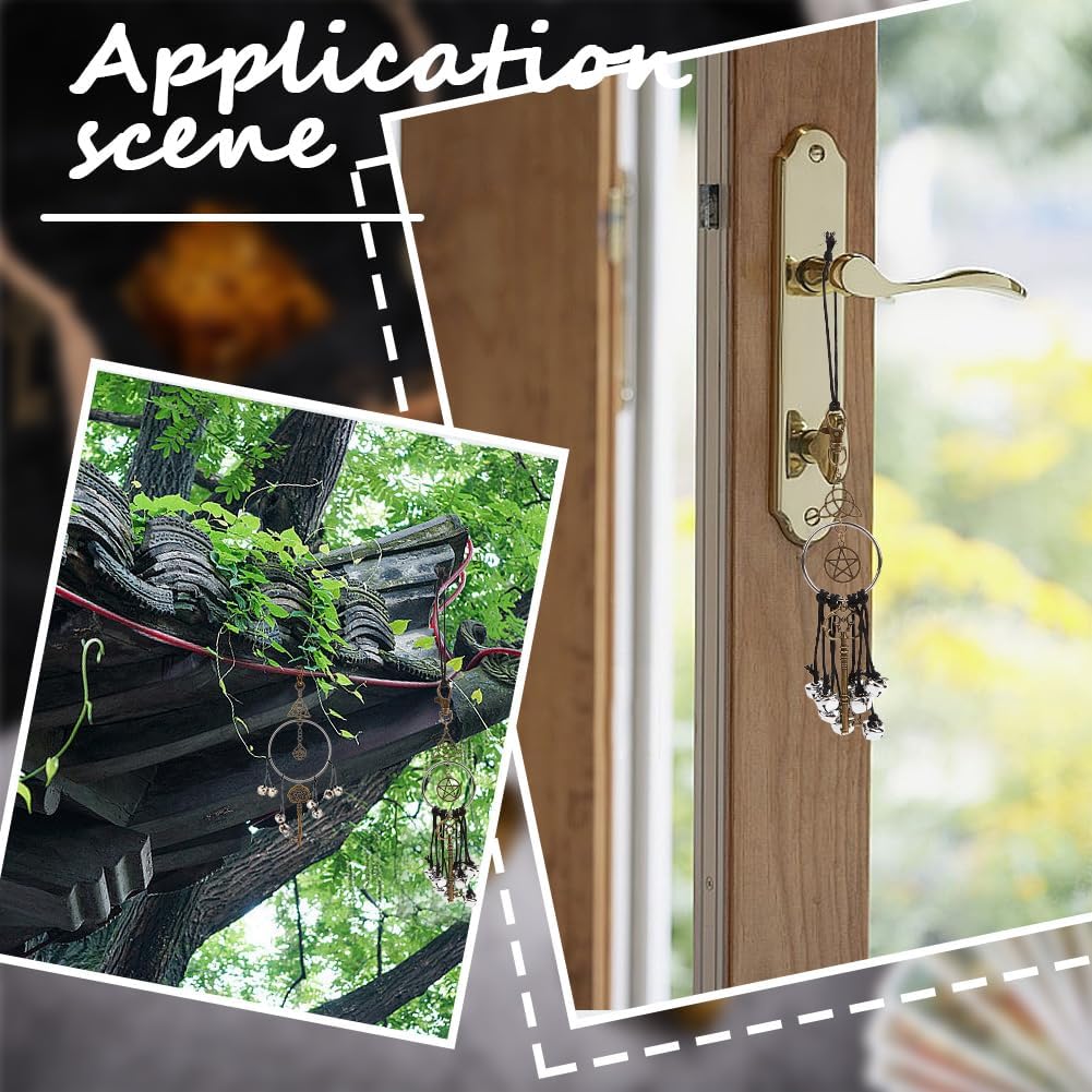 CREATCABIN 3Pcs Witch Bells Door Protection Hangers