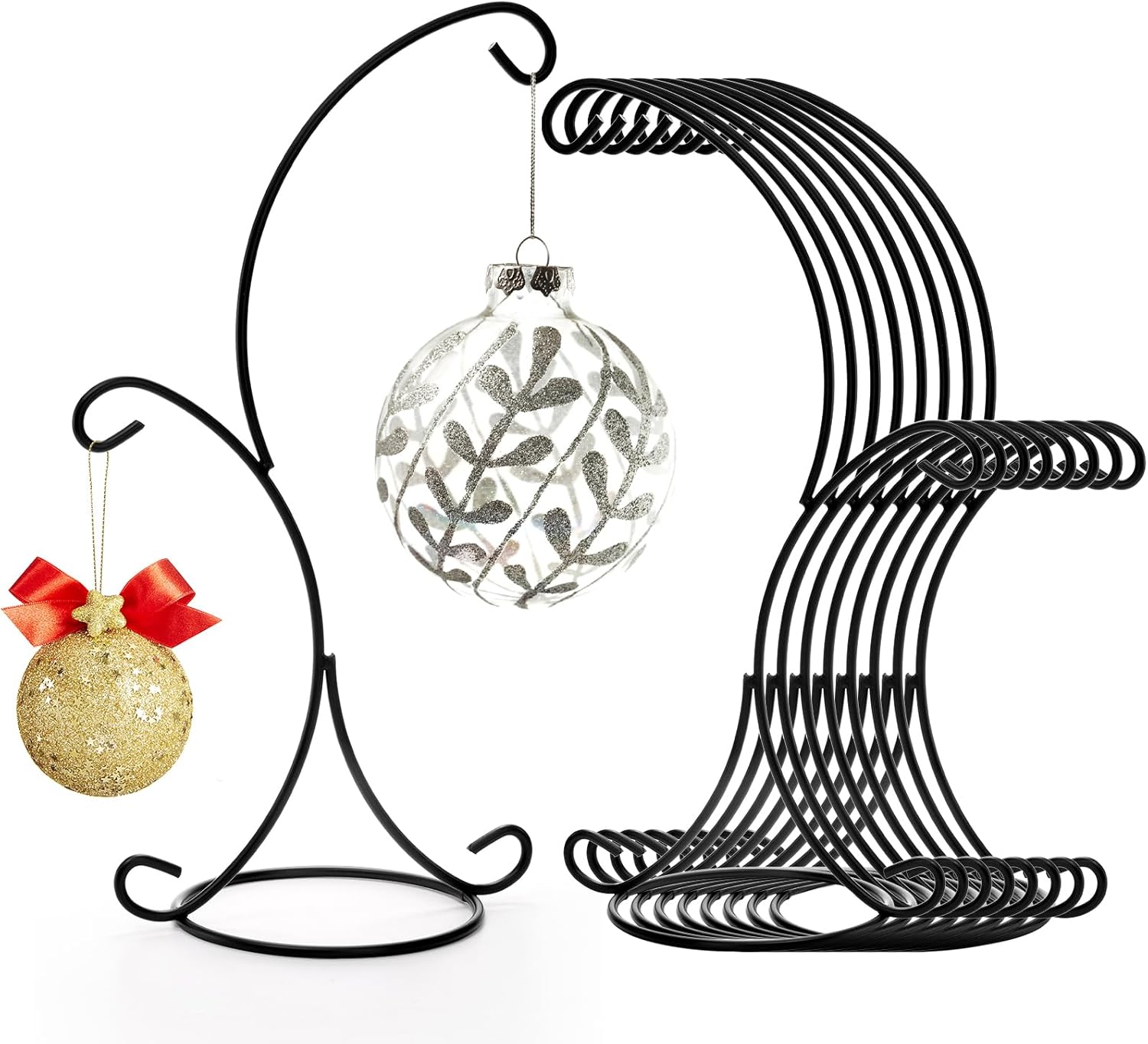 Kingrol 8 Pack Hanging Ornament Stands with Hooks