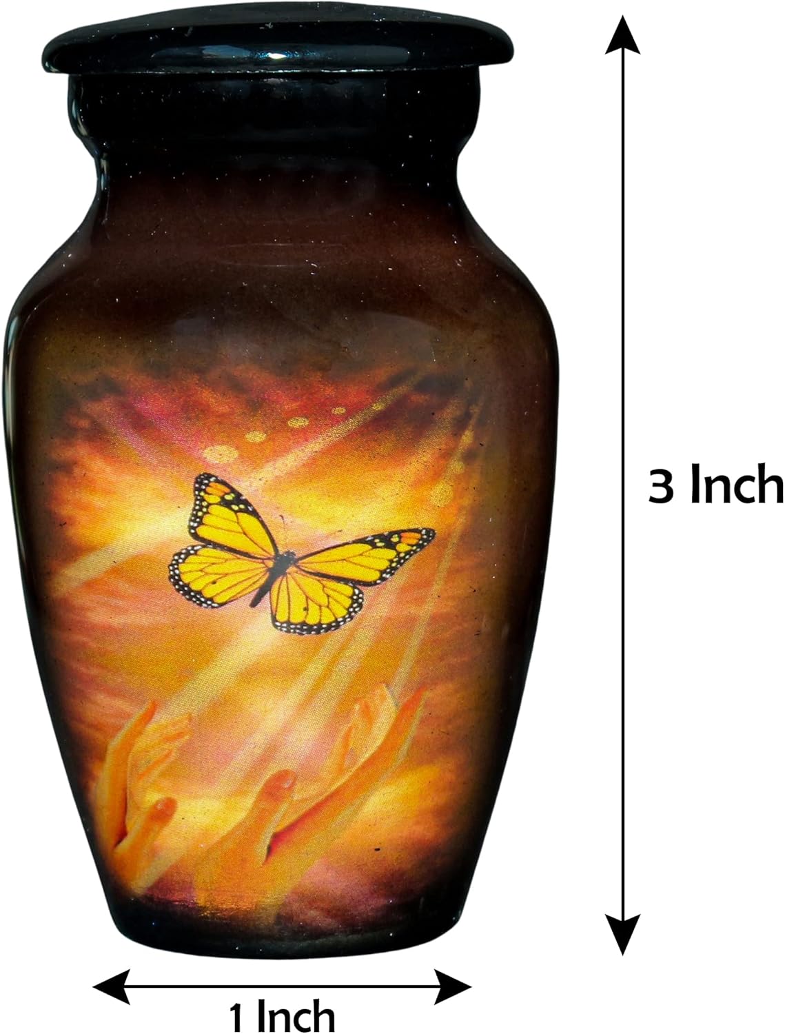 Small Cremation Keepsake Mini Urn with Velvet Box