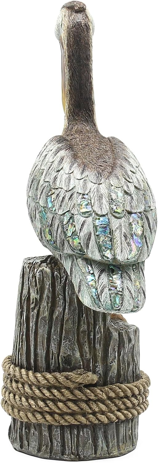 Lukitas Standing Pelican Statue 14 Inch Resin Decor