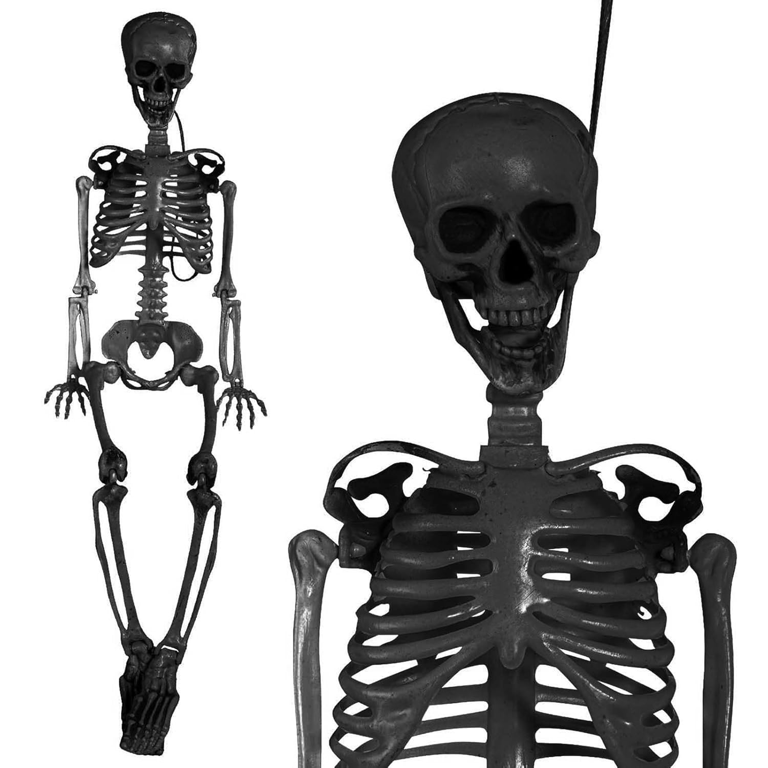 Realistic 3ft Halloween Skeleton Prop with Movable Joints