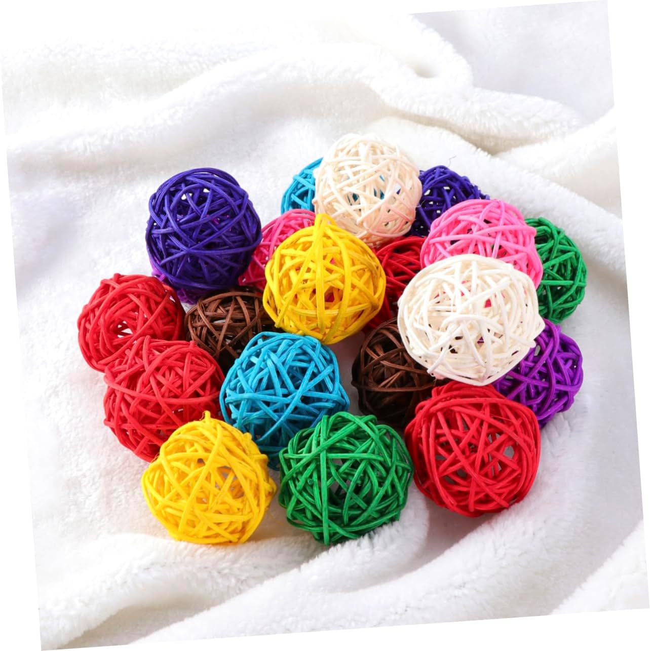 Cabilock 20pcs Wicker Decorative Balls for Home Wedding Party Christmas Decor