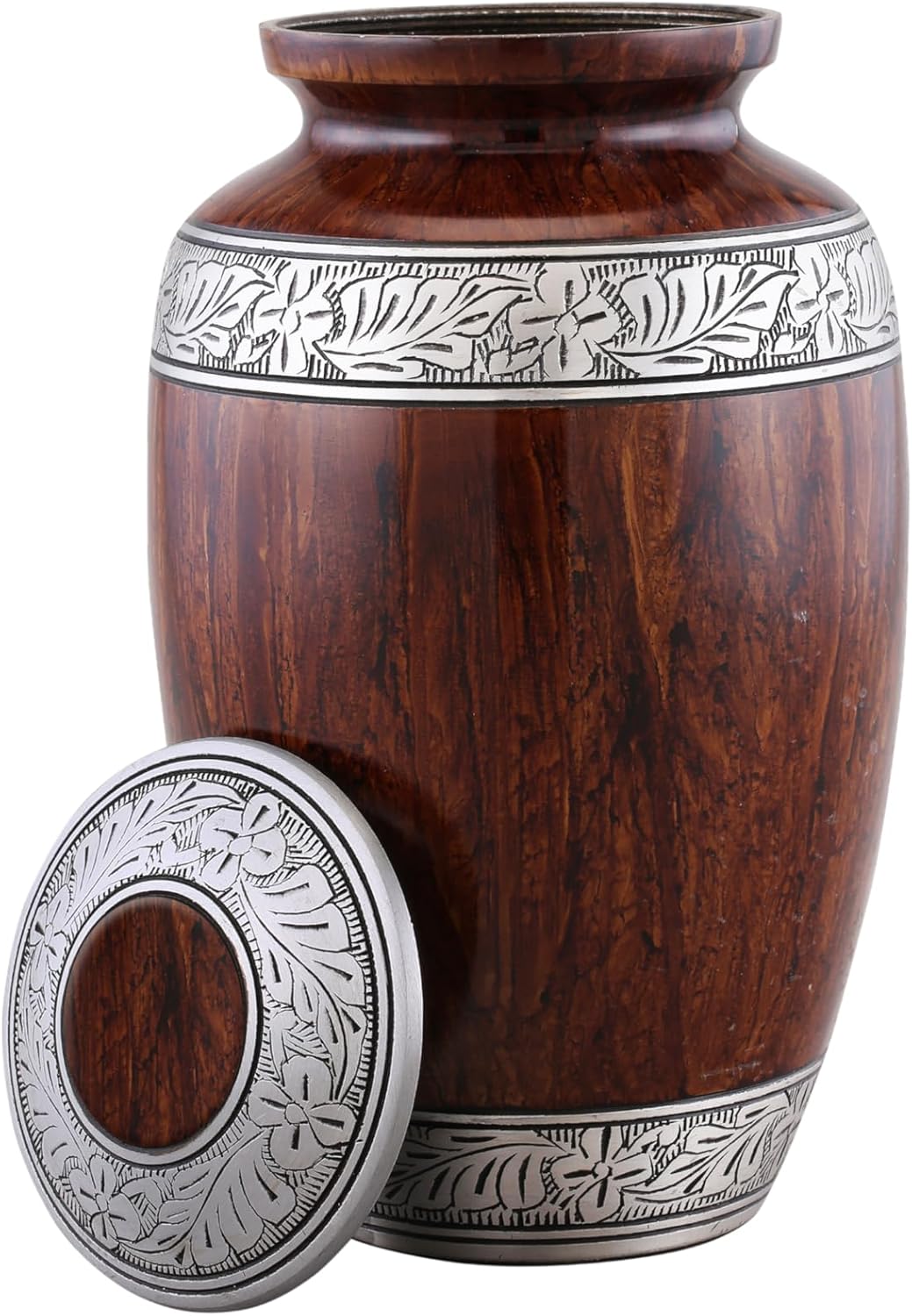 Cremation Urn for Human Ashes Large Adult Memorial Urn Brown