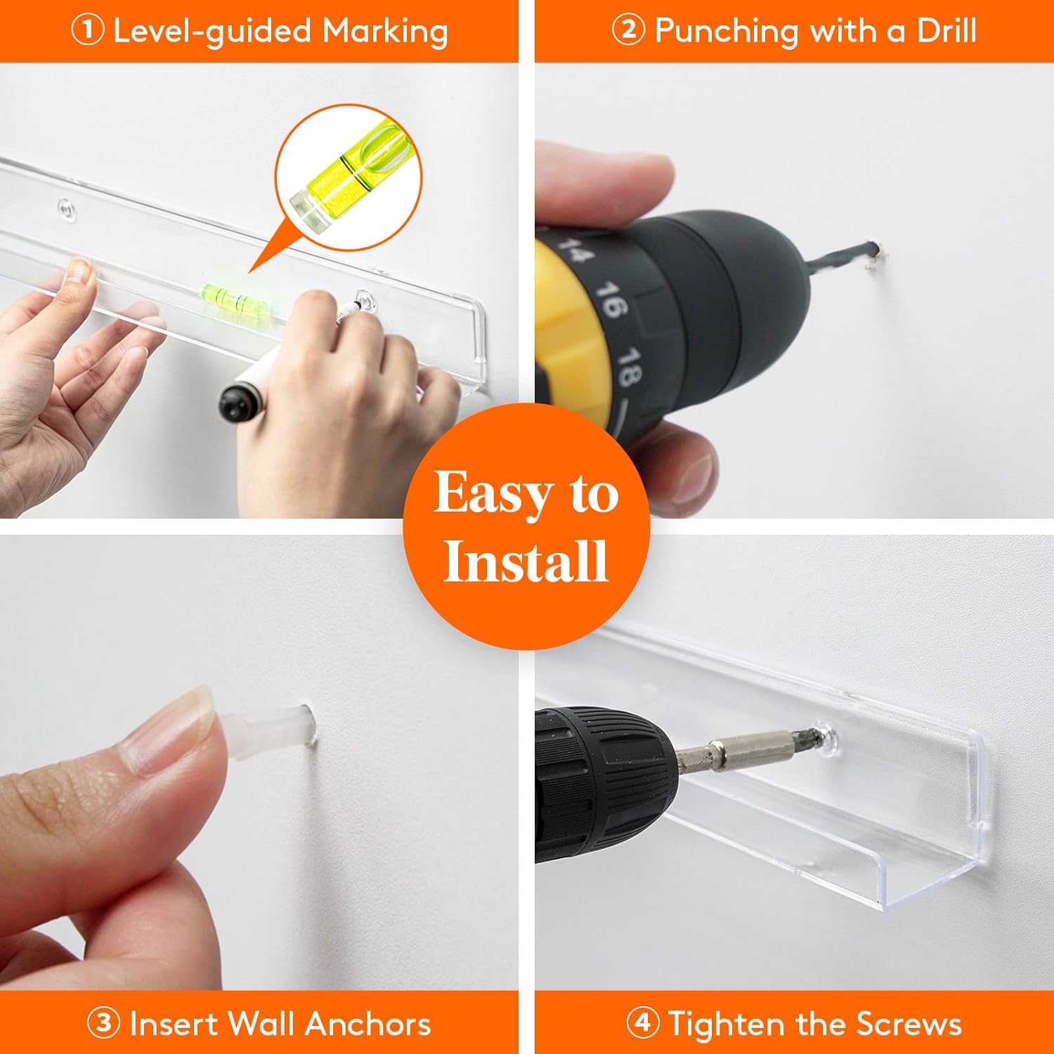 Lifewit Floating Shelves for Vinyl Records 6 Pack