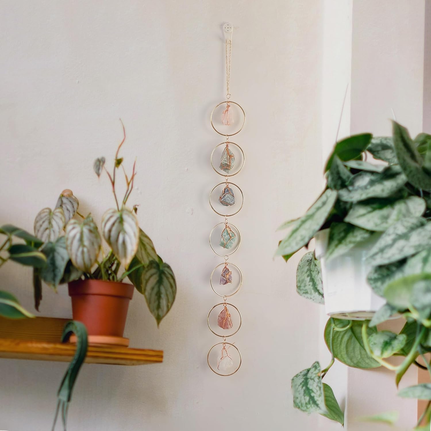 7 Chakra Healing Crystals Wall Hanging Decor