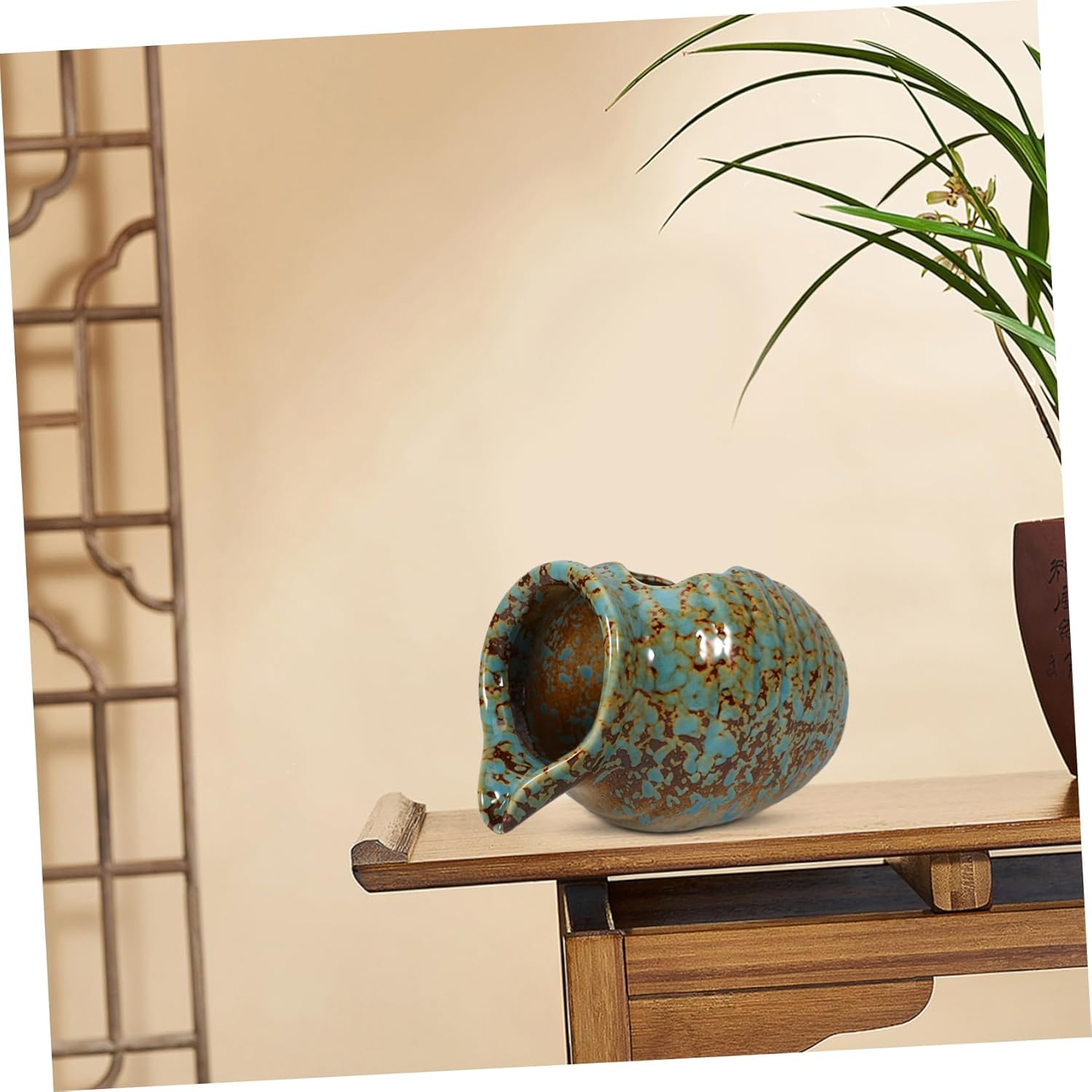 Vintage Ceramic Waterfall Jar for Aquarium and Garden Decor