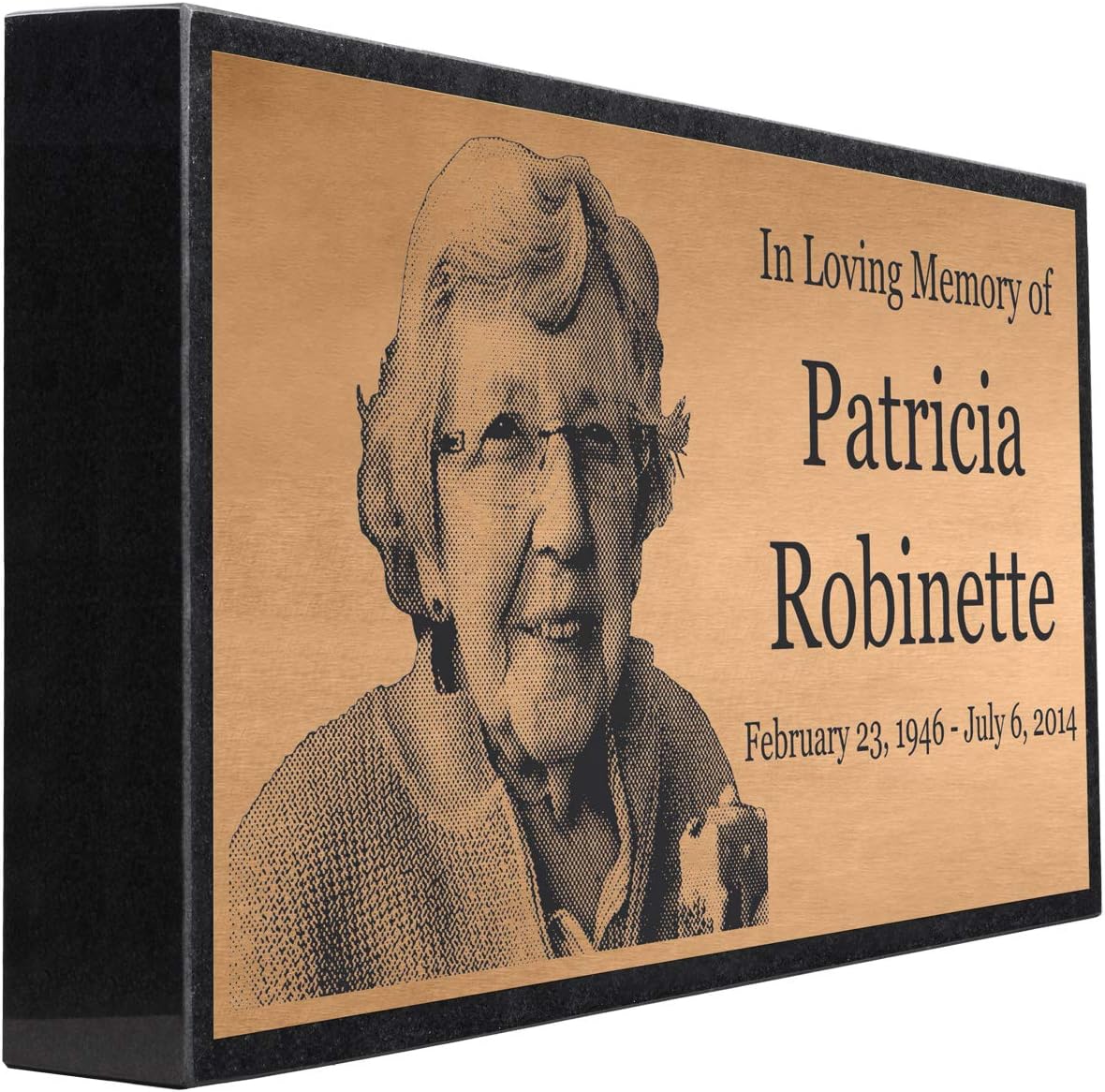 Bronze and Granite Memorial Headstone for Family and Pets