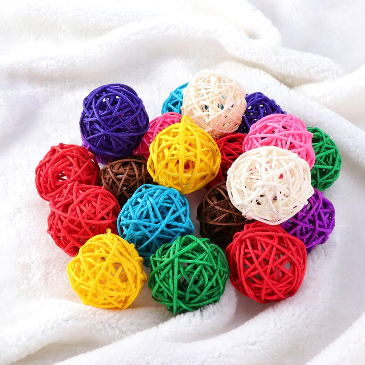 20pcs Wicker Rattan Decorative Balls for Home Decor and Events