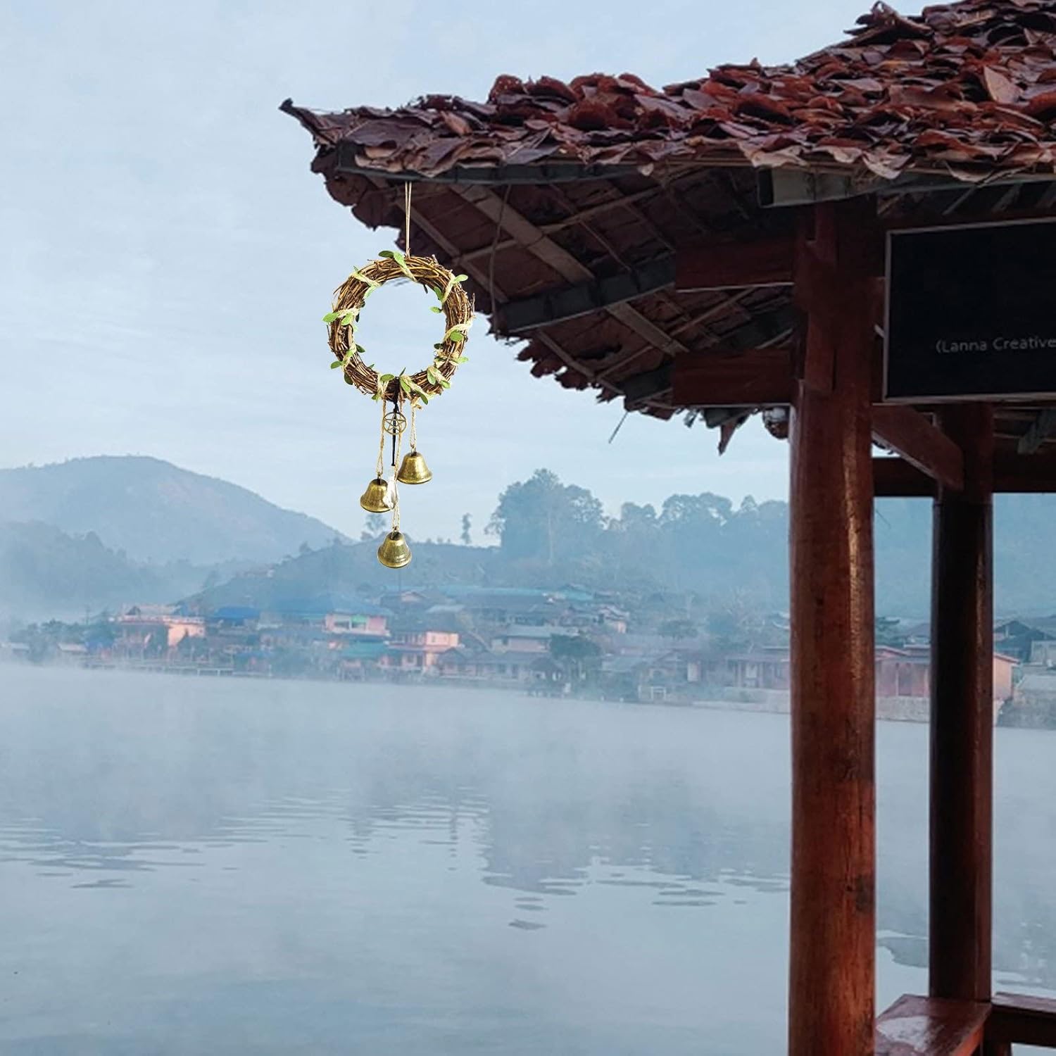 Witch Bells Door Knob Decor Protection Pentagram Charm