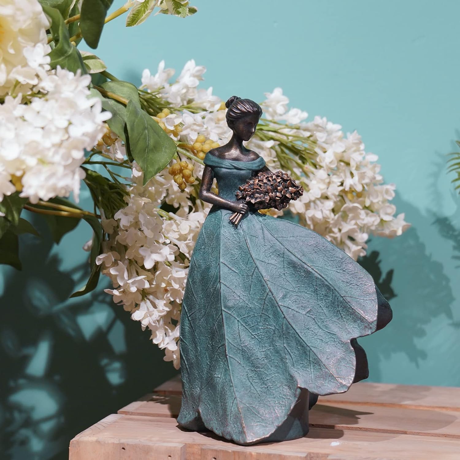 Guichifun Fairy Statue Leaf Angel Girl Home Decor
