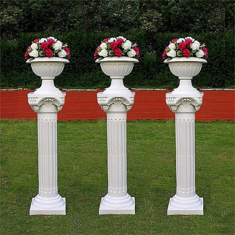 Efavormart 4 Pillars Roman Columns 36 Inch Tall Decorative Set
