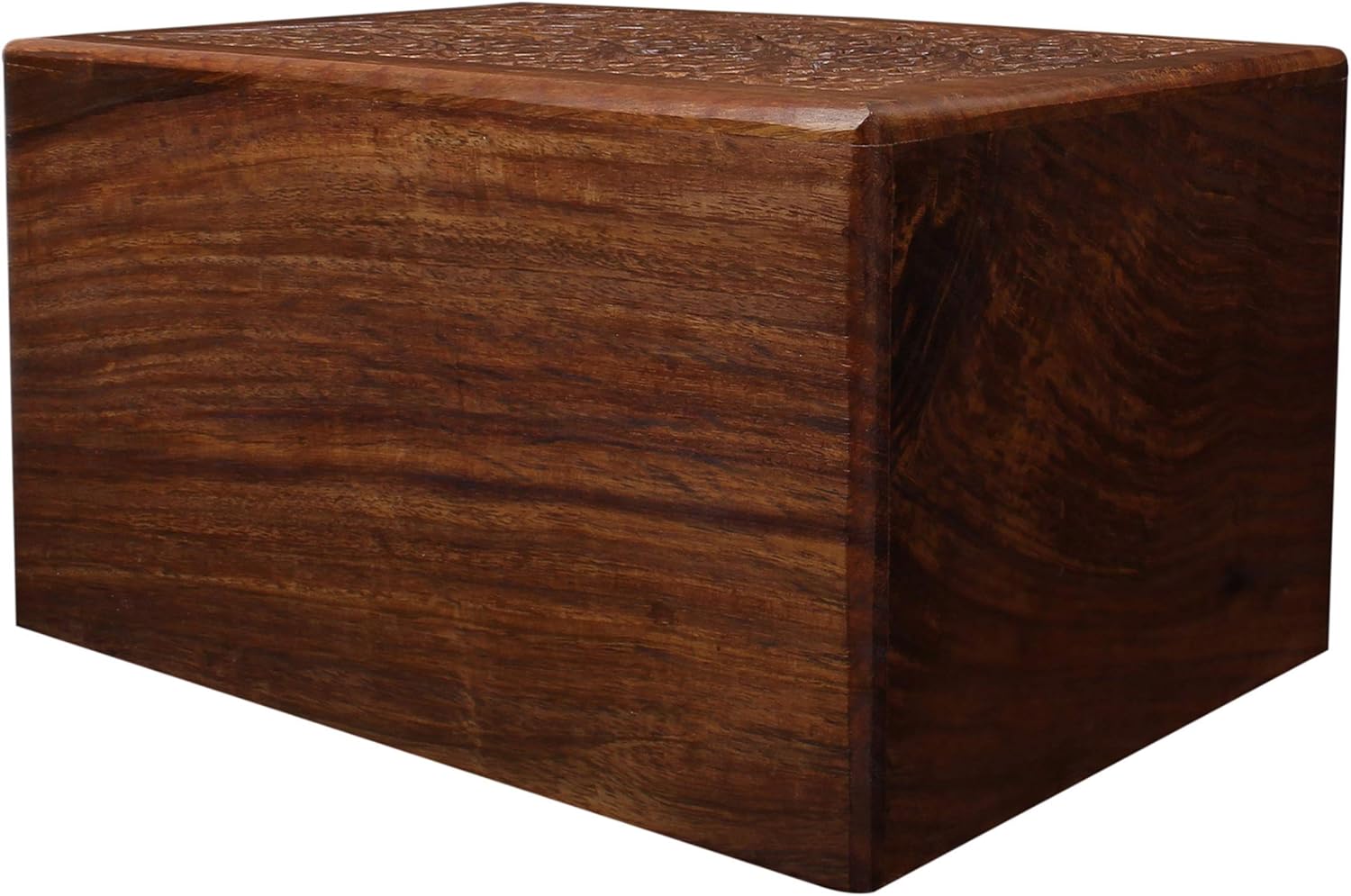 Tree of Life Hand-Carved Rosewood Urn Box Large