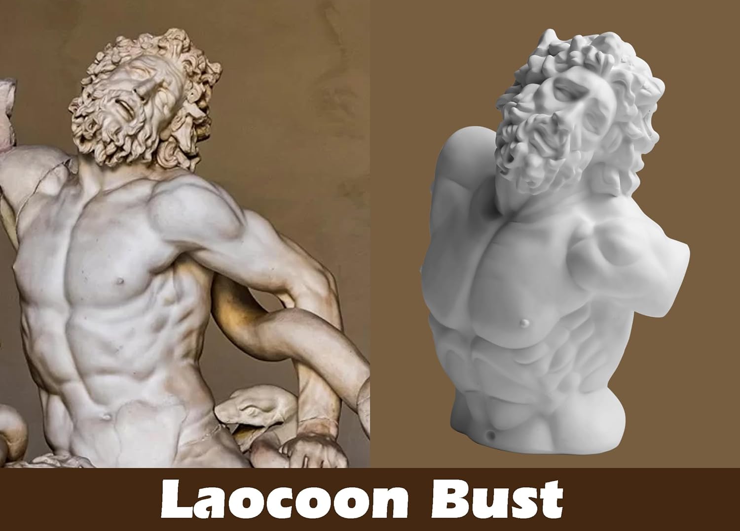 Garwor Laocoon Bust 55 Resin Sculpture Home Decor