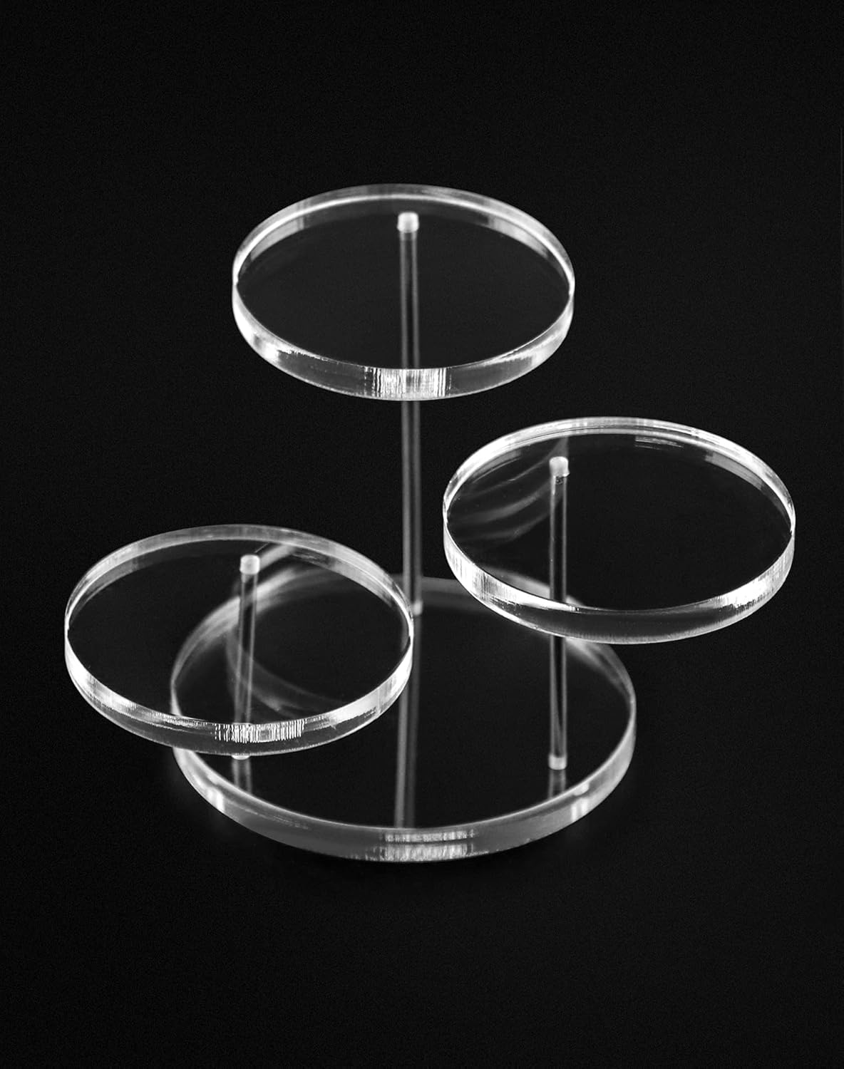 QWORK 3 Tier Jewelry Display Riser Stands 2 Pack