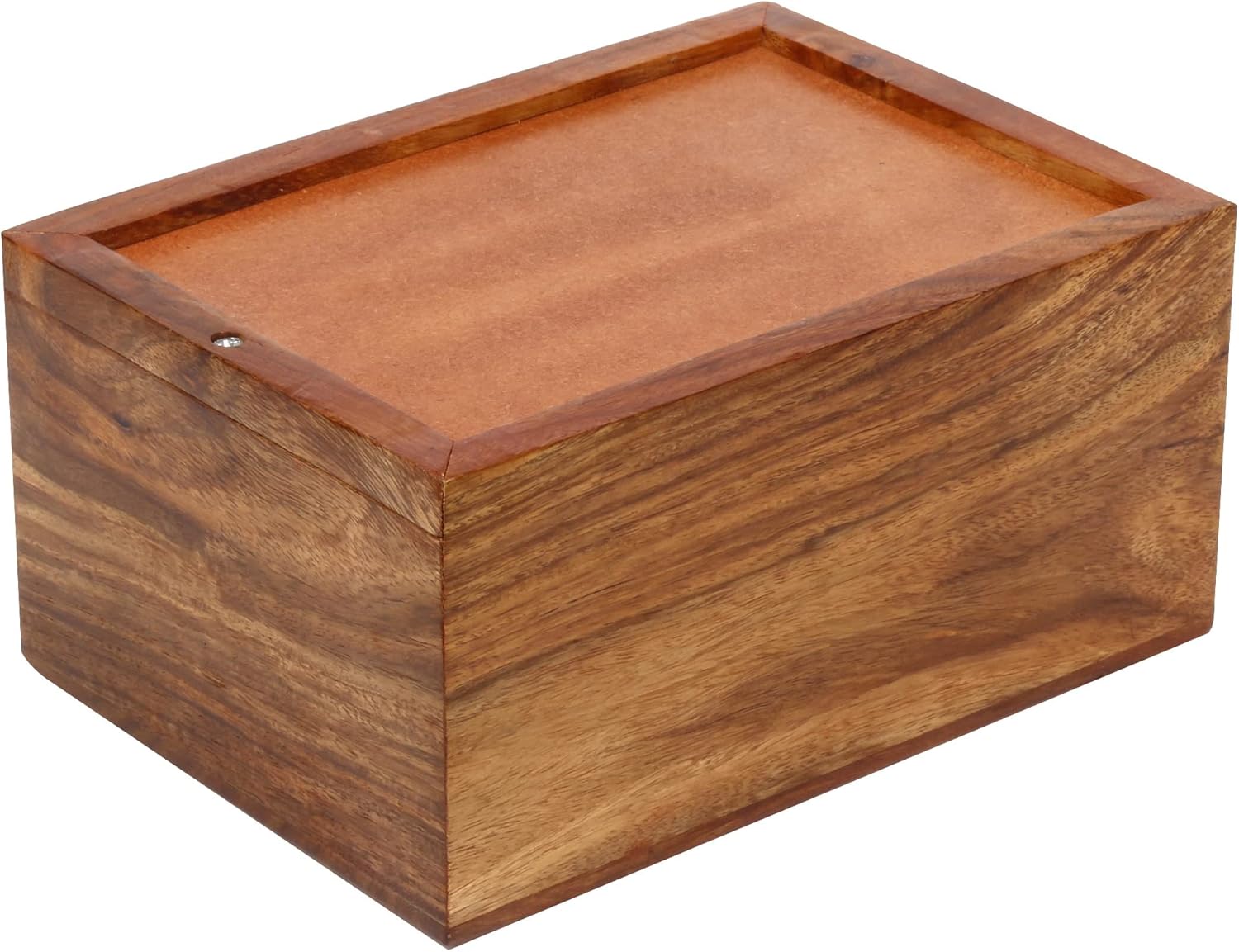 Hand Carved Wooden Urn Box - Cremation Urn for Human Ashes 7x5 Inch
