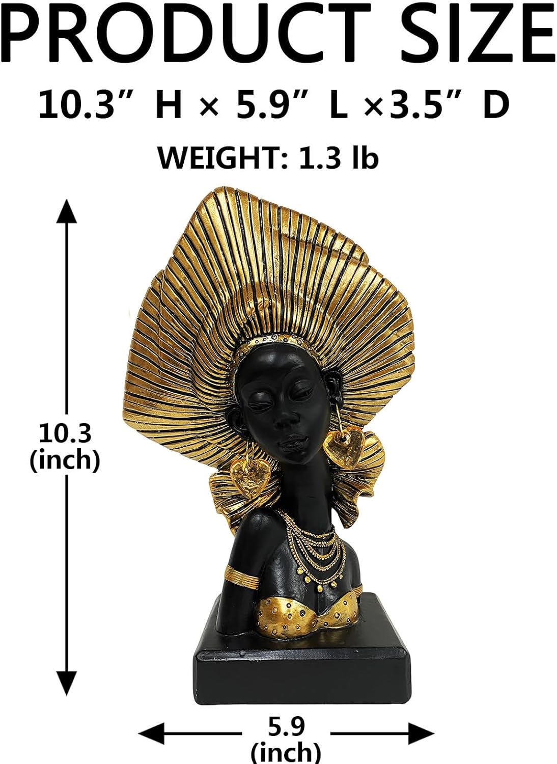 African Tribal Woman Sculpture - Modern Home Decor