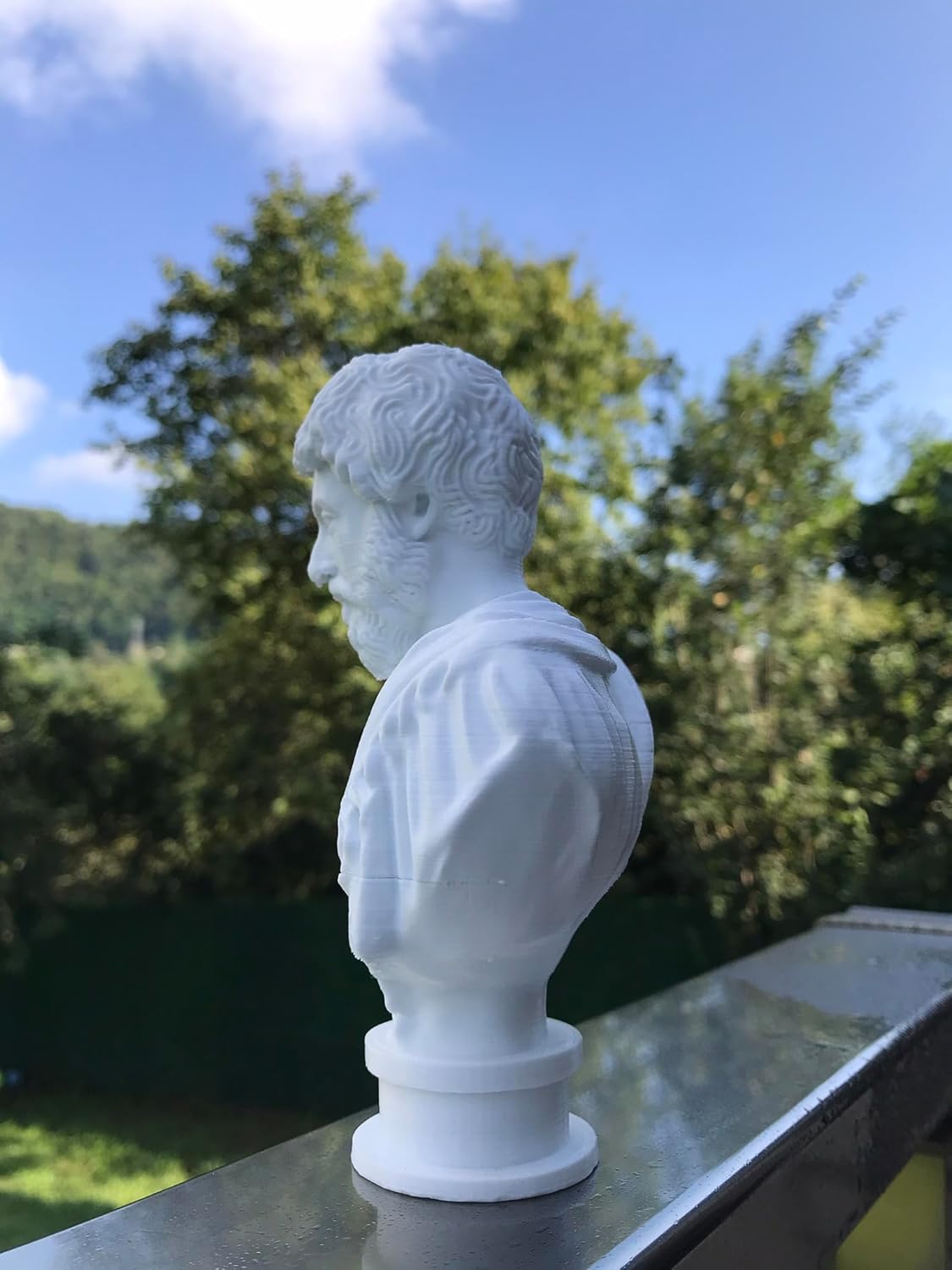M Aurelius Statue Bust Roman Emperor Sculpture 6 Inches