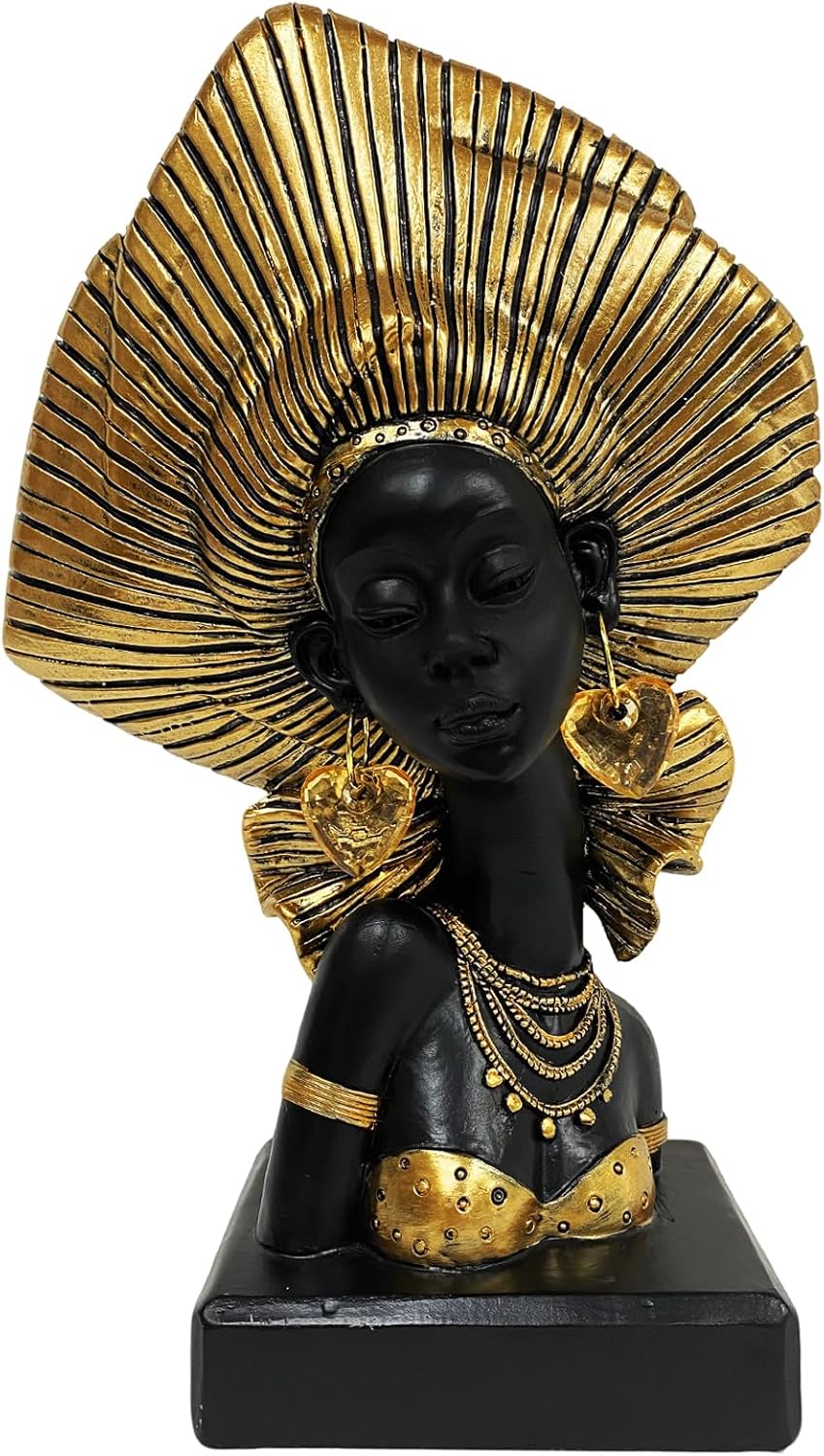 African Tribal Woman Sculpture - Modern Home Decor