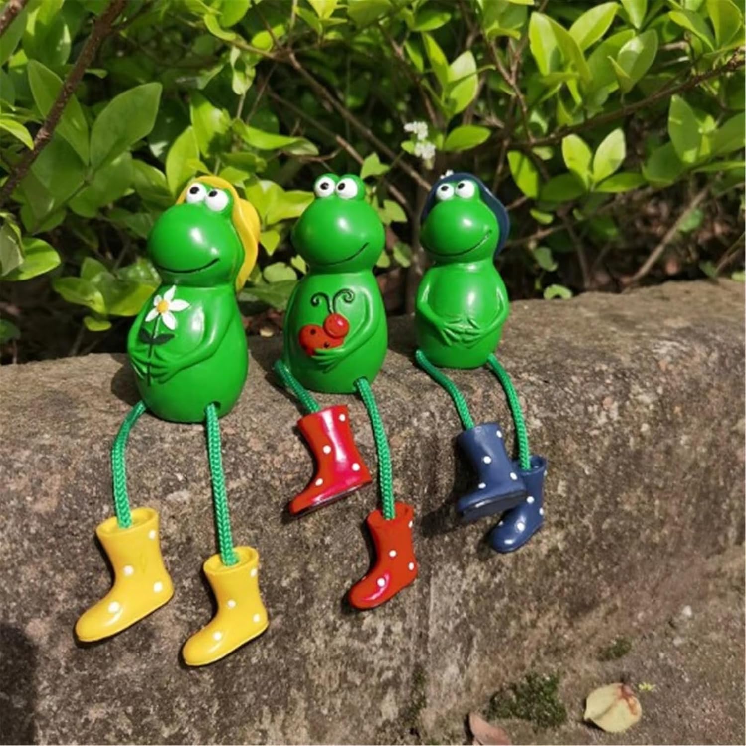 Cute Fun Frog Plant Decoration 3-Piece Set