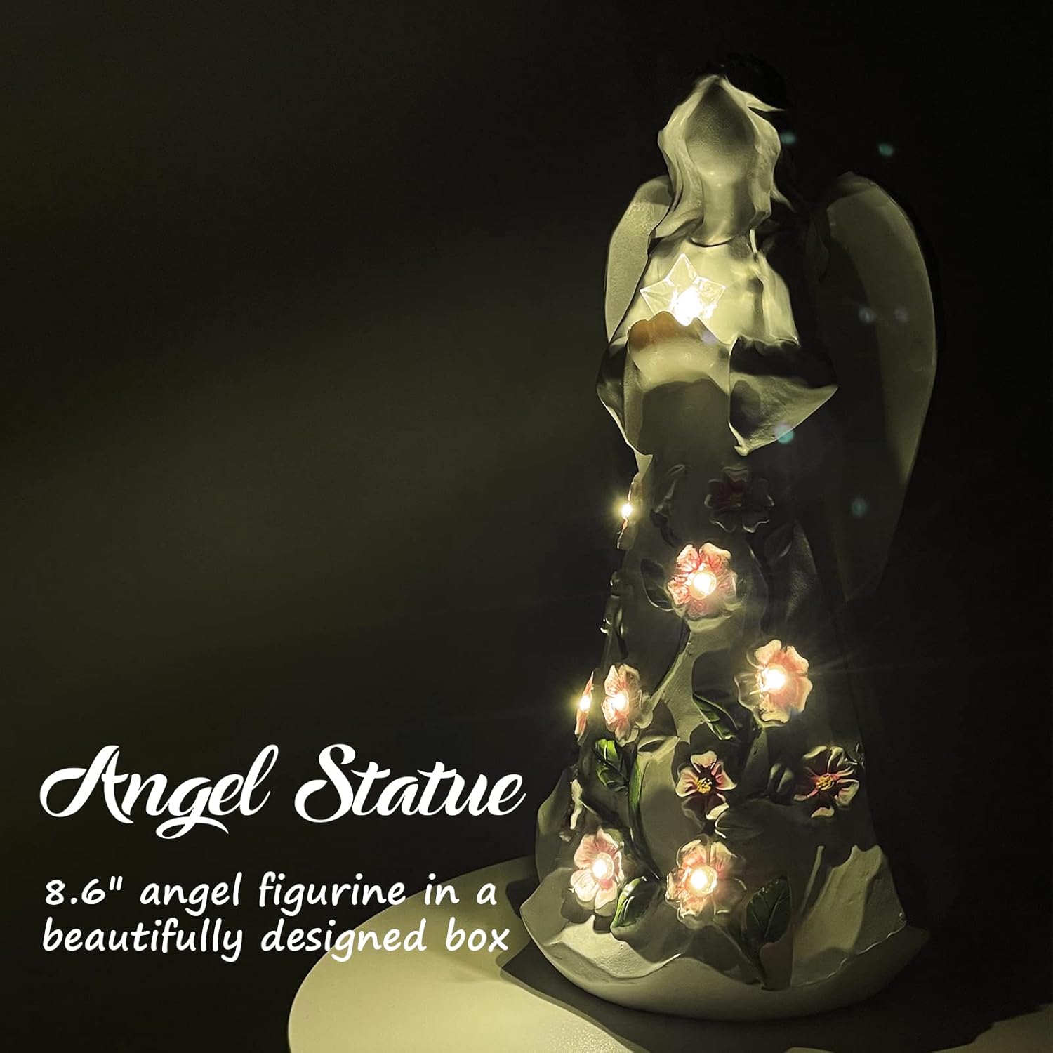 Guardian Angel Figurine with Light and Timer