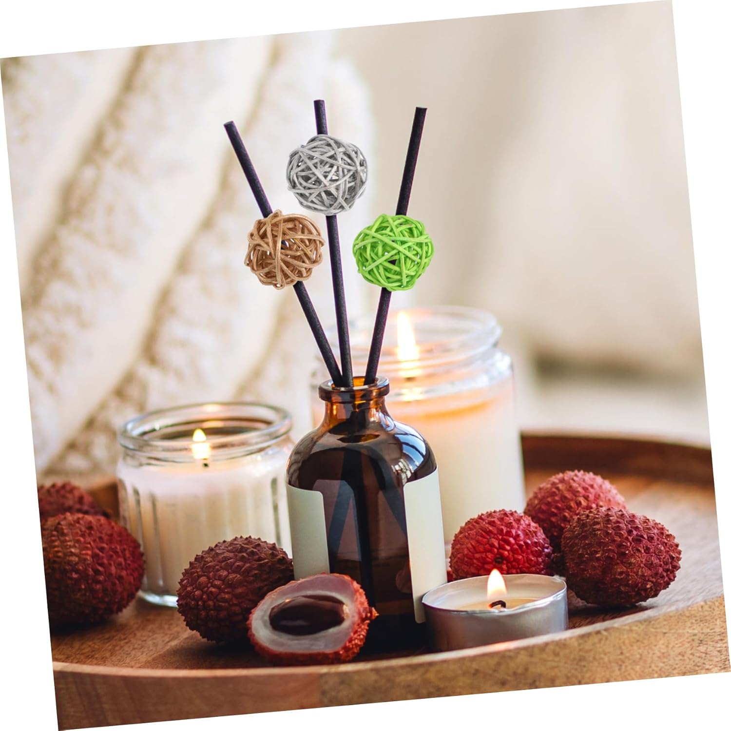 100pcs Colorful Rattan Decorative Balls