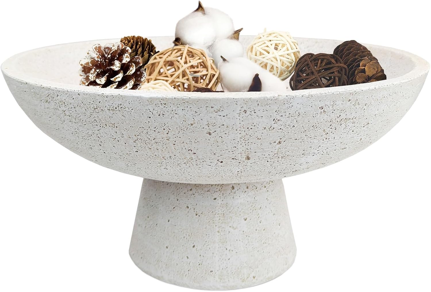 Elegant Off-White Travertine Fruit Bowl 118 Inch
