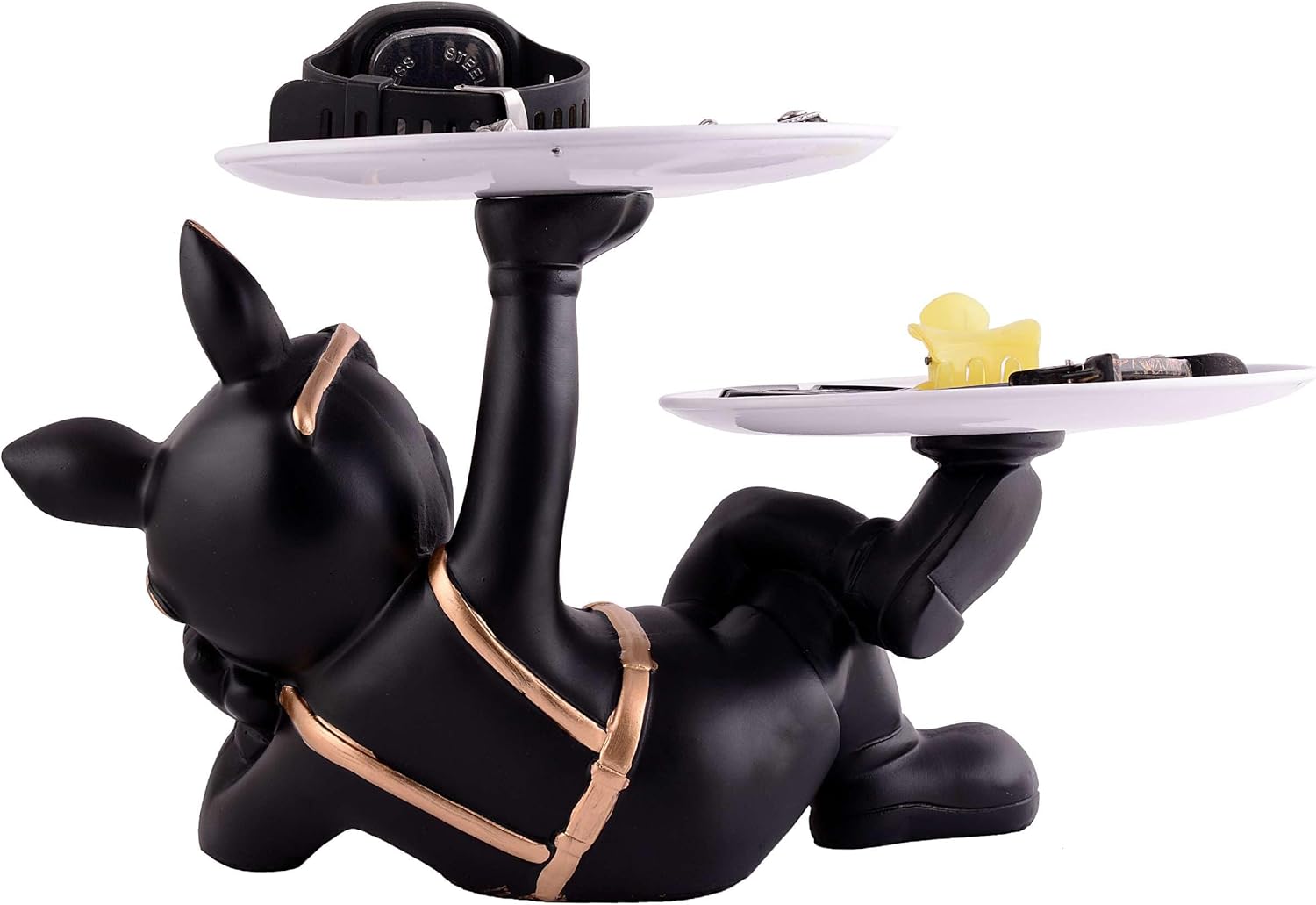 Cool Dog Sculpture with Plate for Home Decor 1