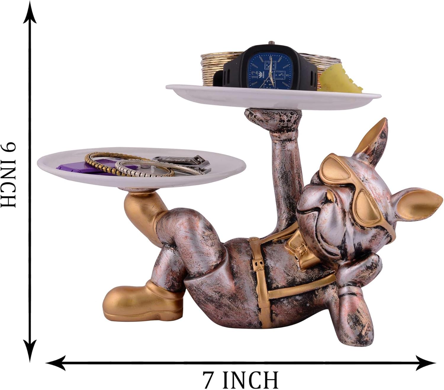 Cute Cool Dog Statue for Home Decor - Resin Sculpture