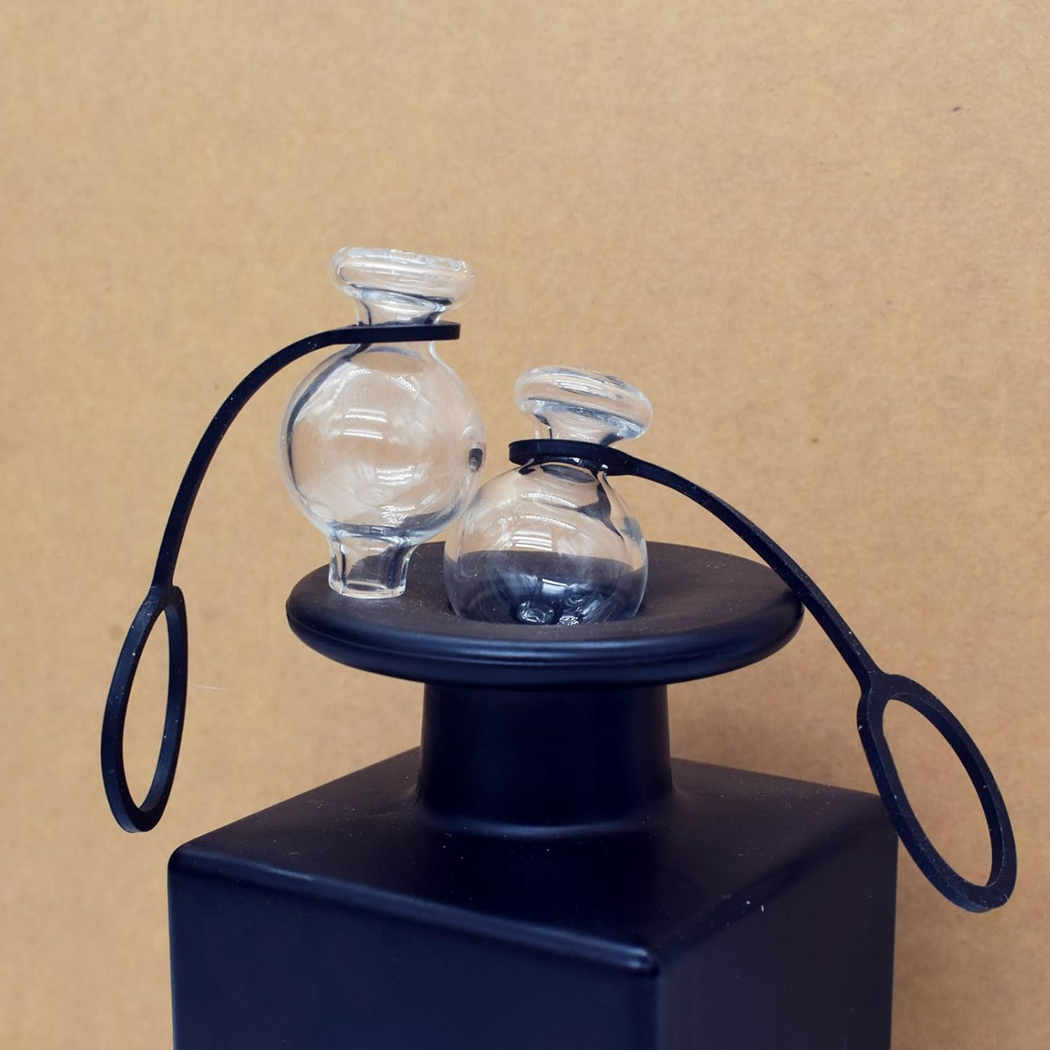 Mini Round Glass Dust Cover 2 PCS Transparent