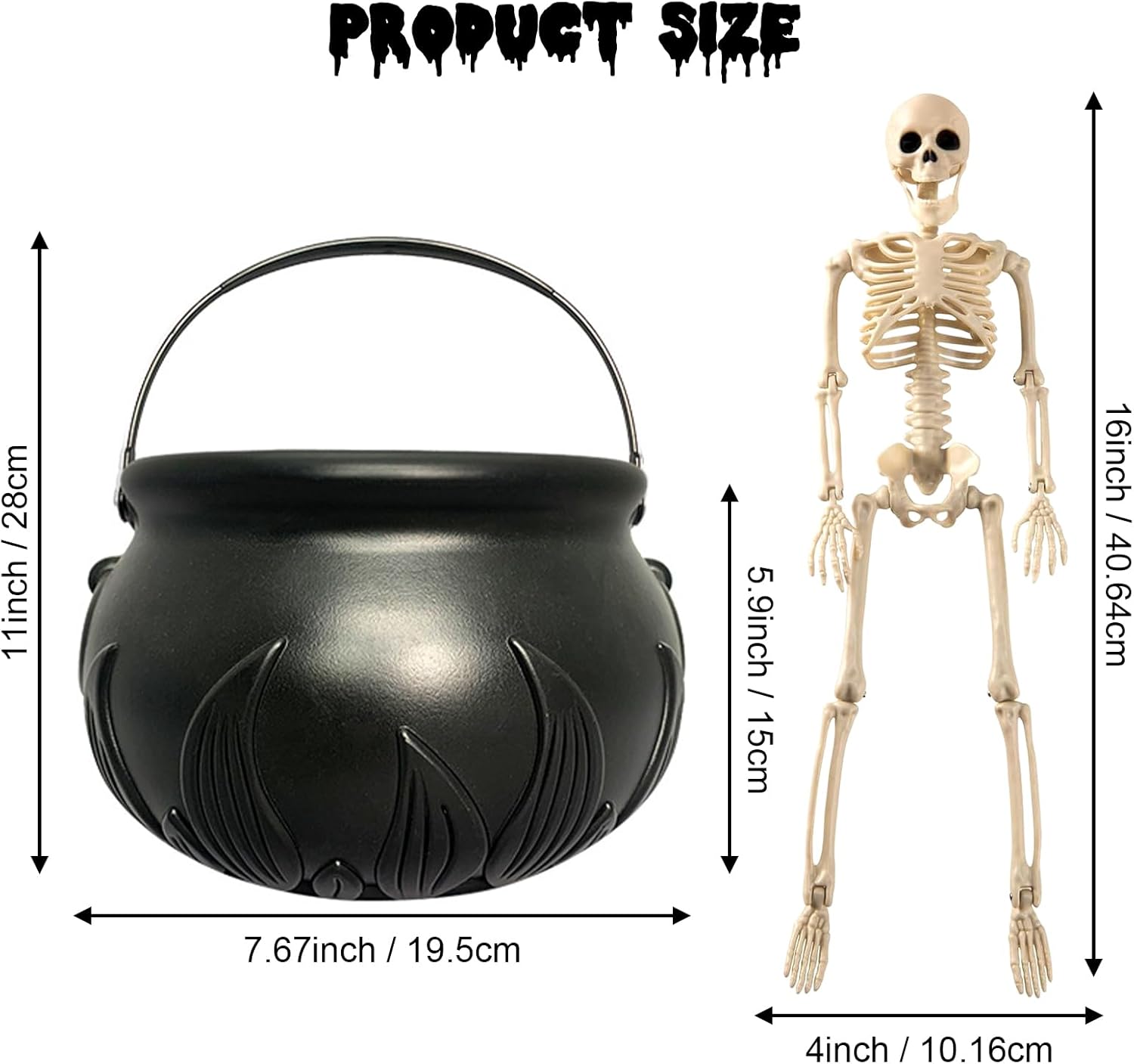 HERLYMO Halloween Decorative Bowls with Floating Bottles and Diffuser