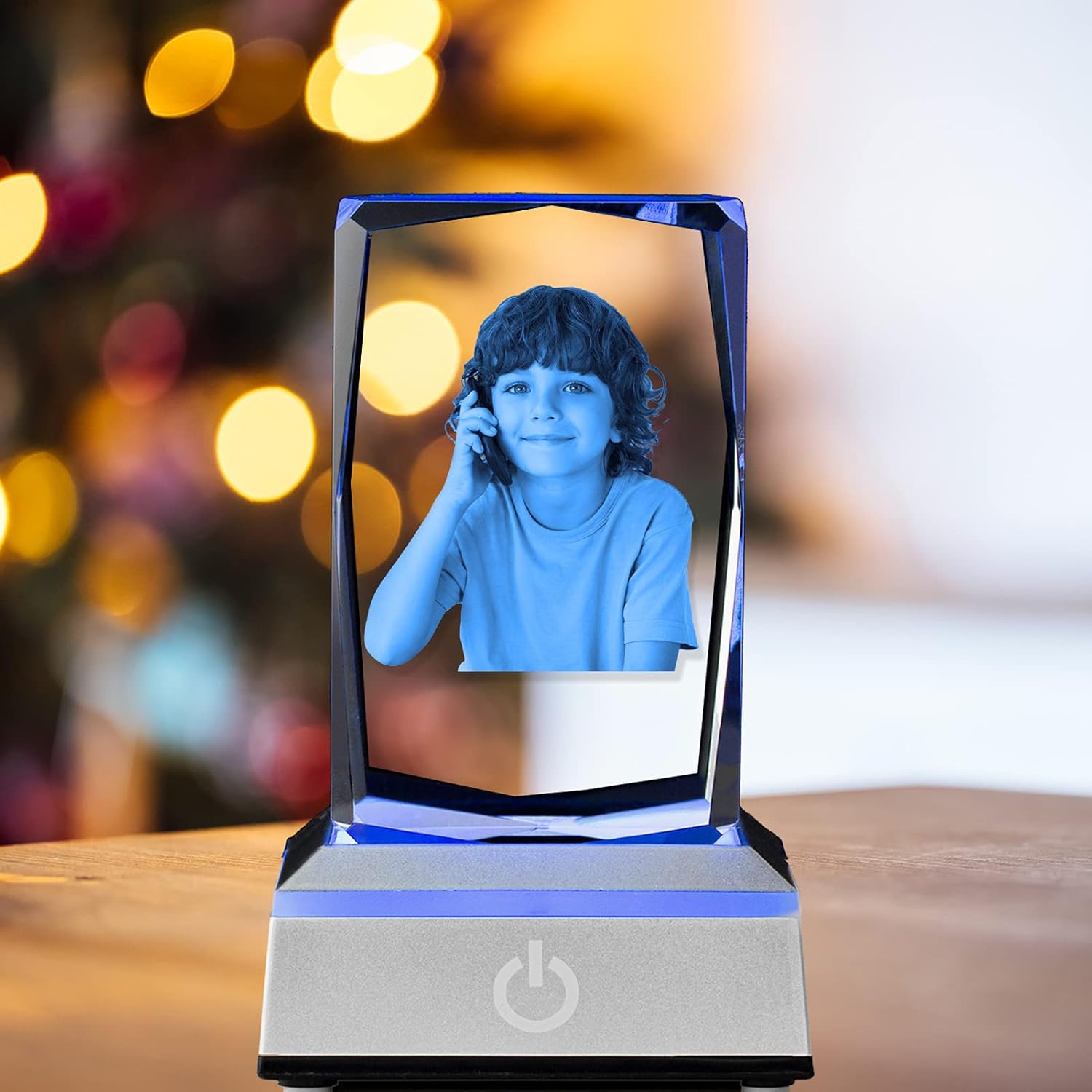 ERWEI LED Light Base for Crystal 3D Glass Art Colorful Lighted Square Stand Display Plate