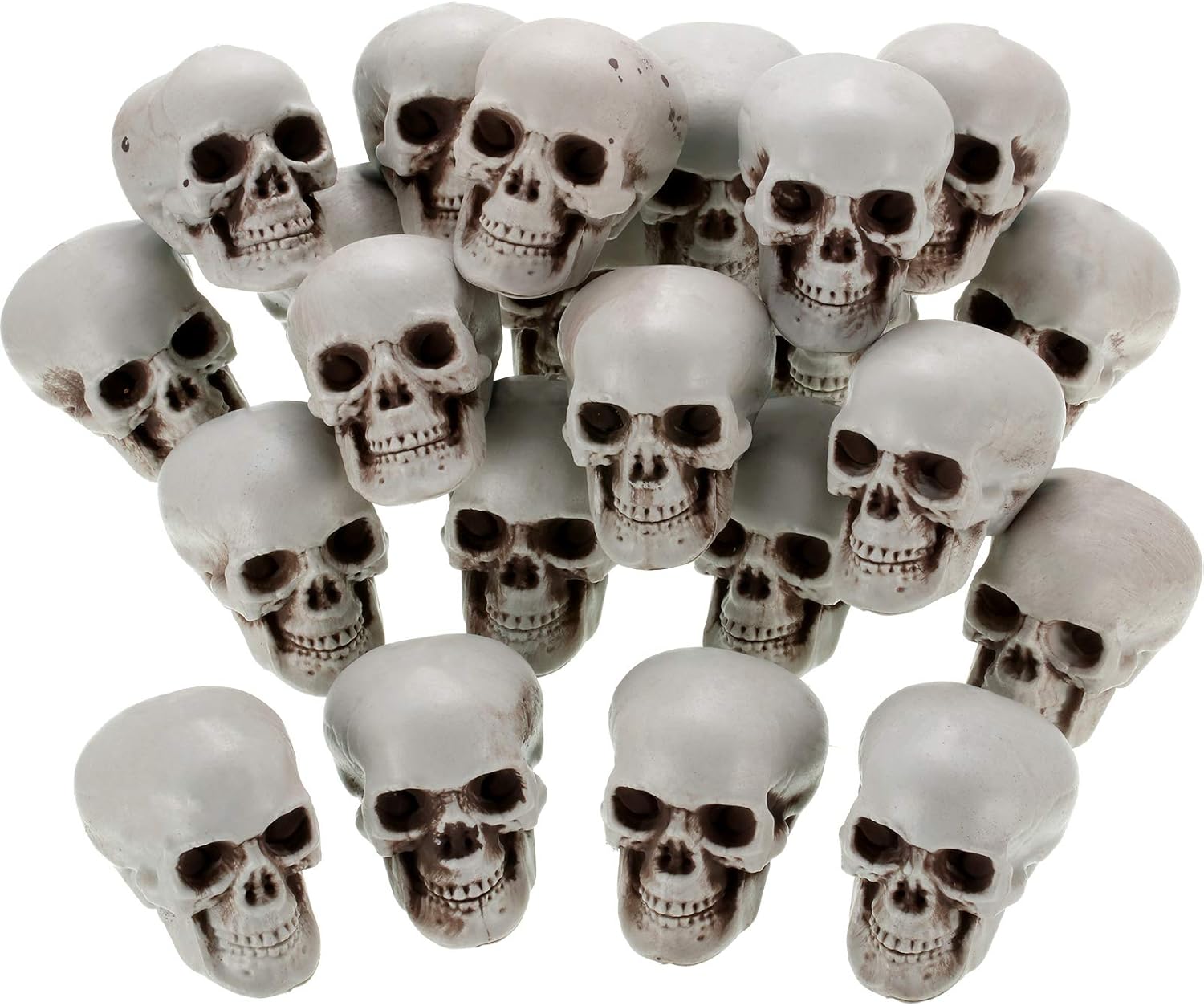 Gejoy 20 Pcs Halloween Mini Skulls Set for Home Decor