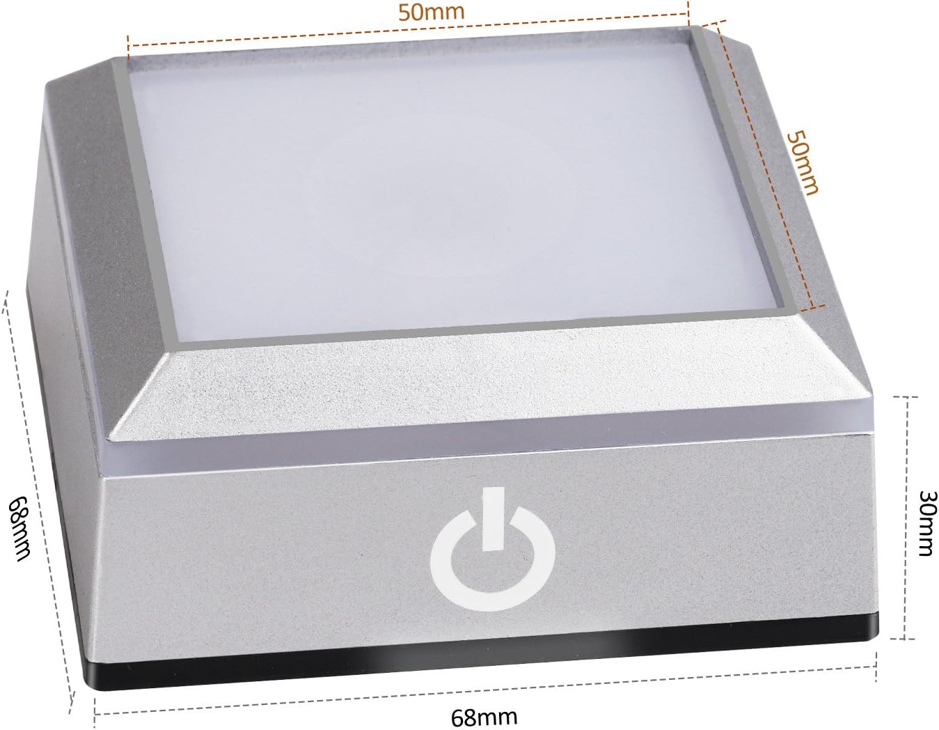 ERWEI LED Light Base for Crystal 3D Glass Art Colorful Lighted Square Stand Display Plate