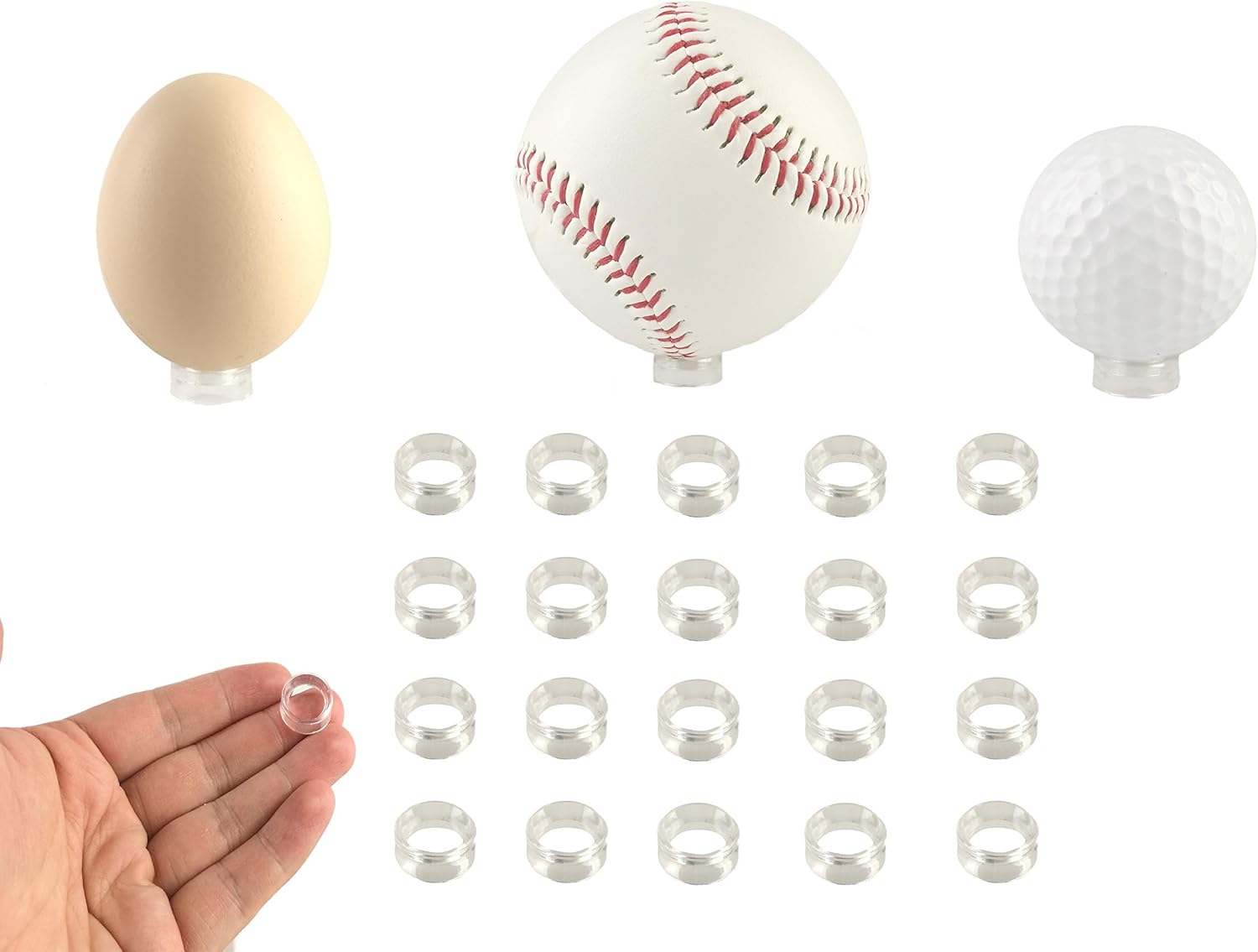 Small Clear Display Stand Holder Ring for Balls Collections