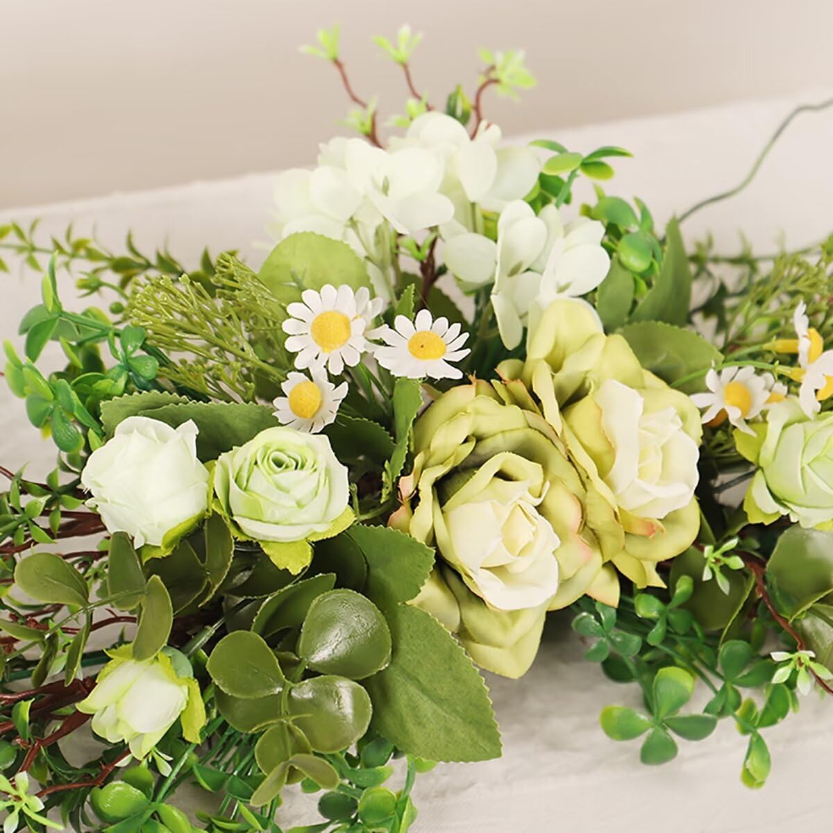 Lovmeety Artificial Flower Swag for Door Wall Decor